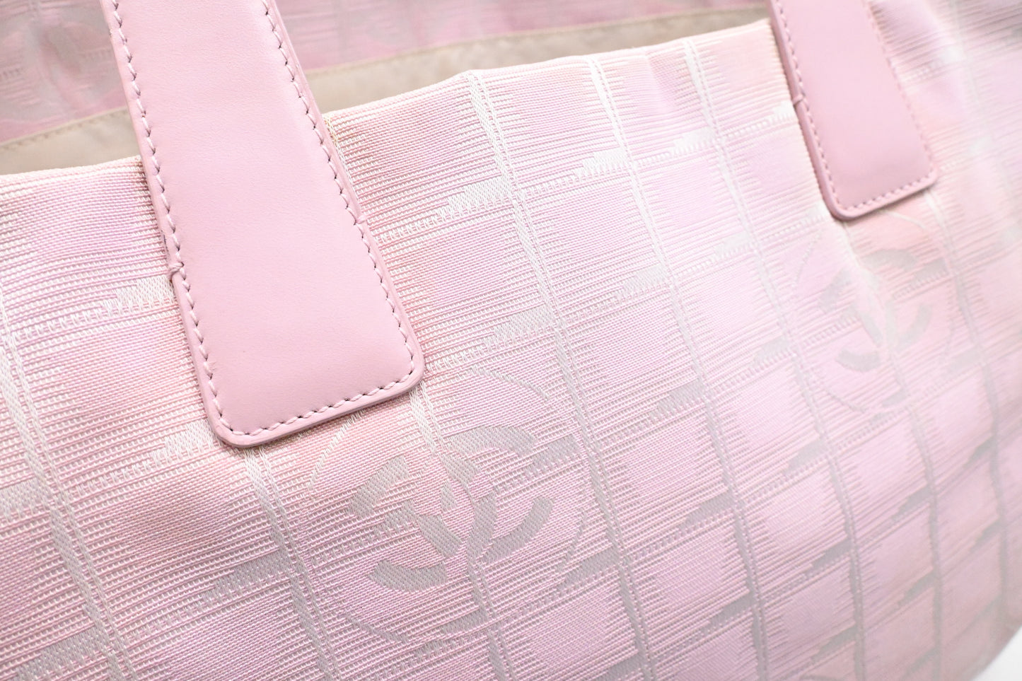 Chanel New Travel Line Tote in Pink Canvas