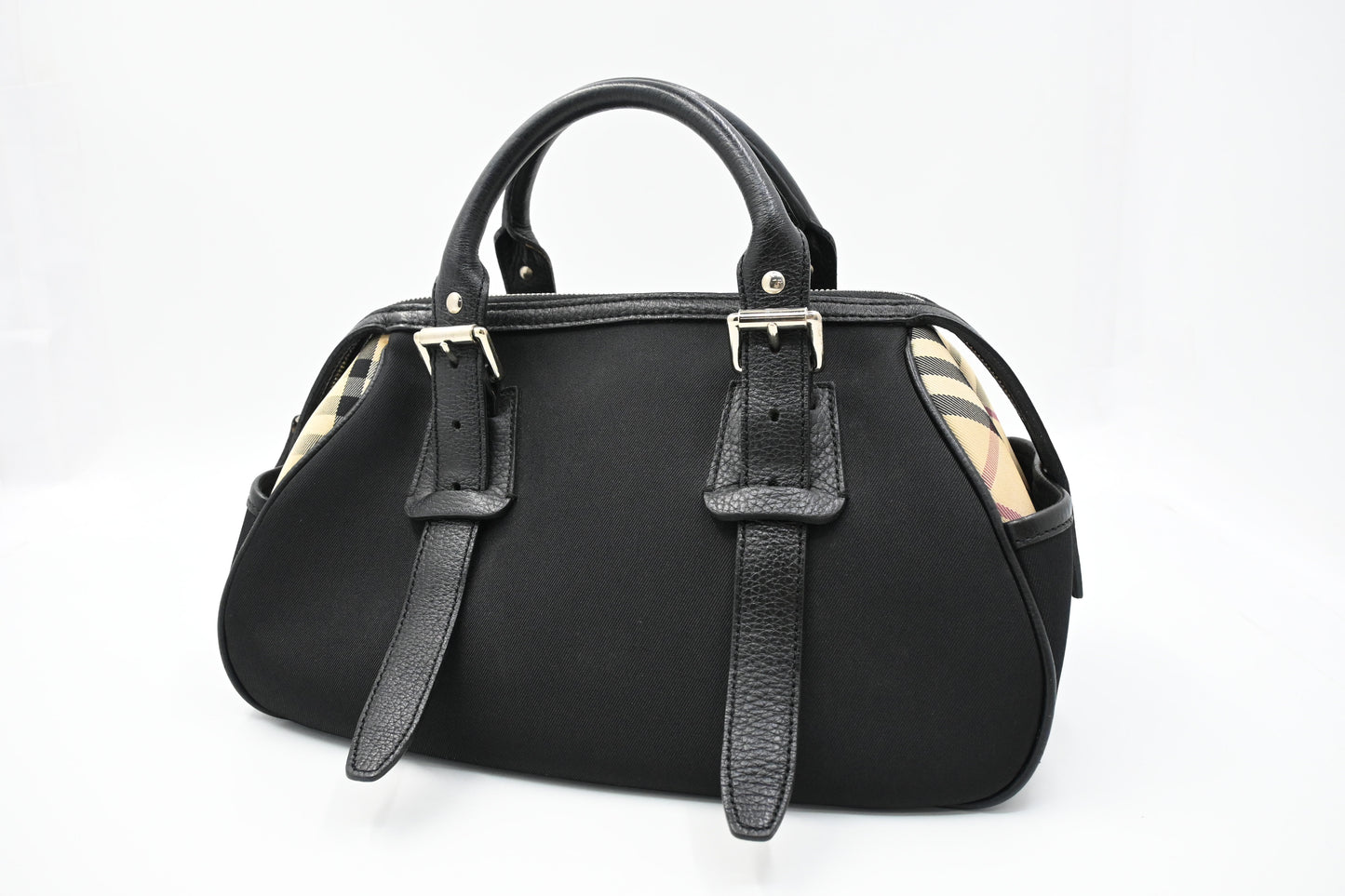 Burberry Mini Boston Bag in Black Nylon