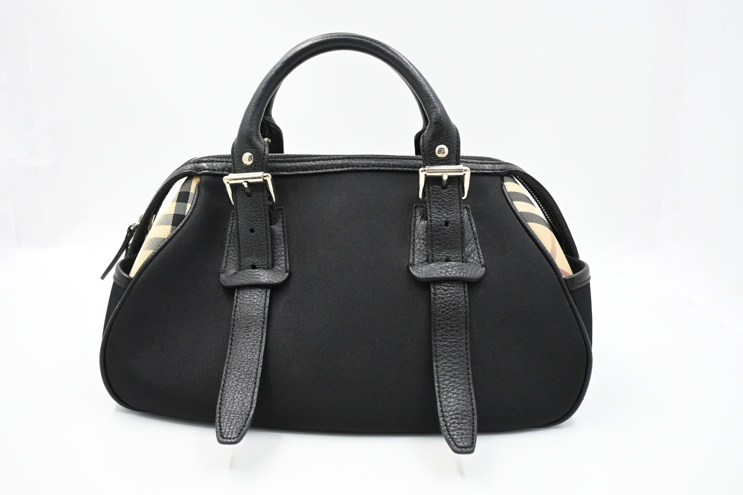 Burberry Mini Boston Bag in Black Nylon