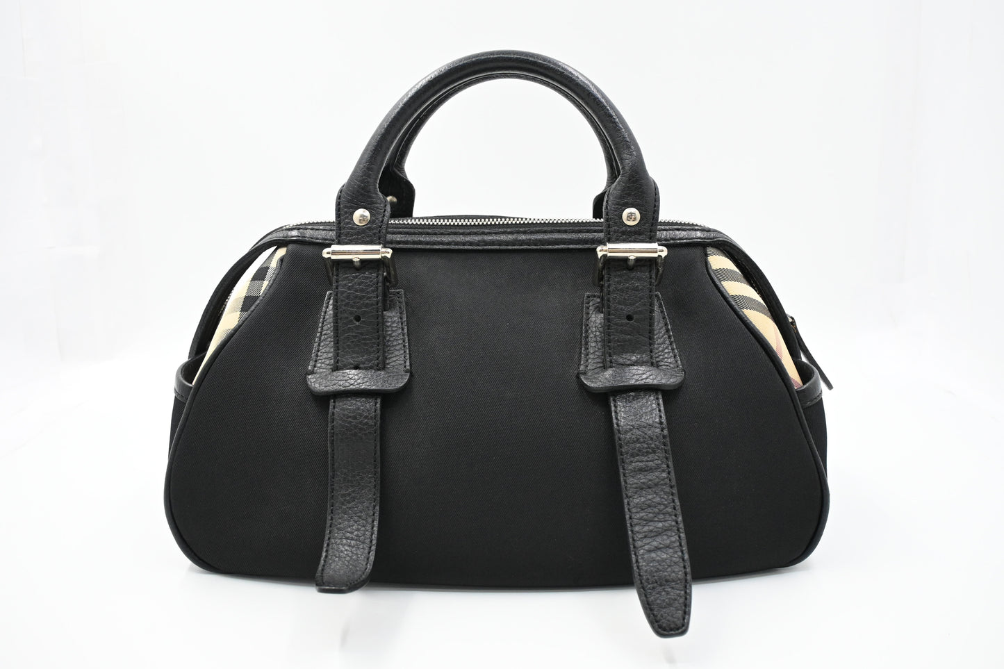 Burberry Mini Boston Bag in Black Nylon