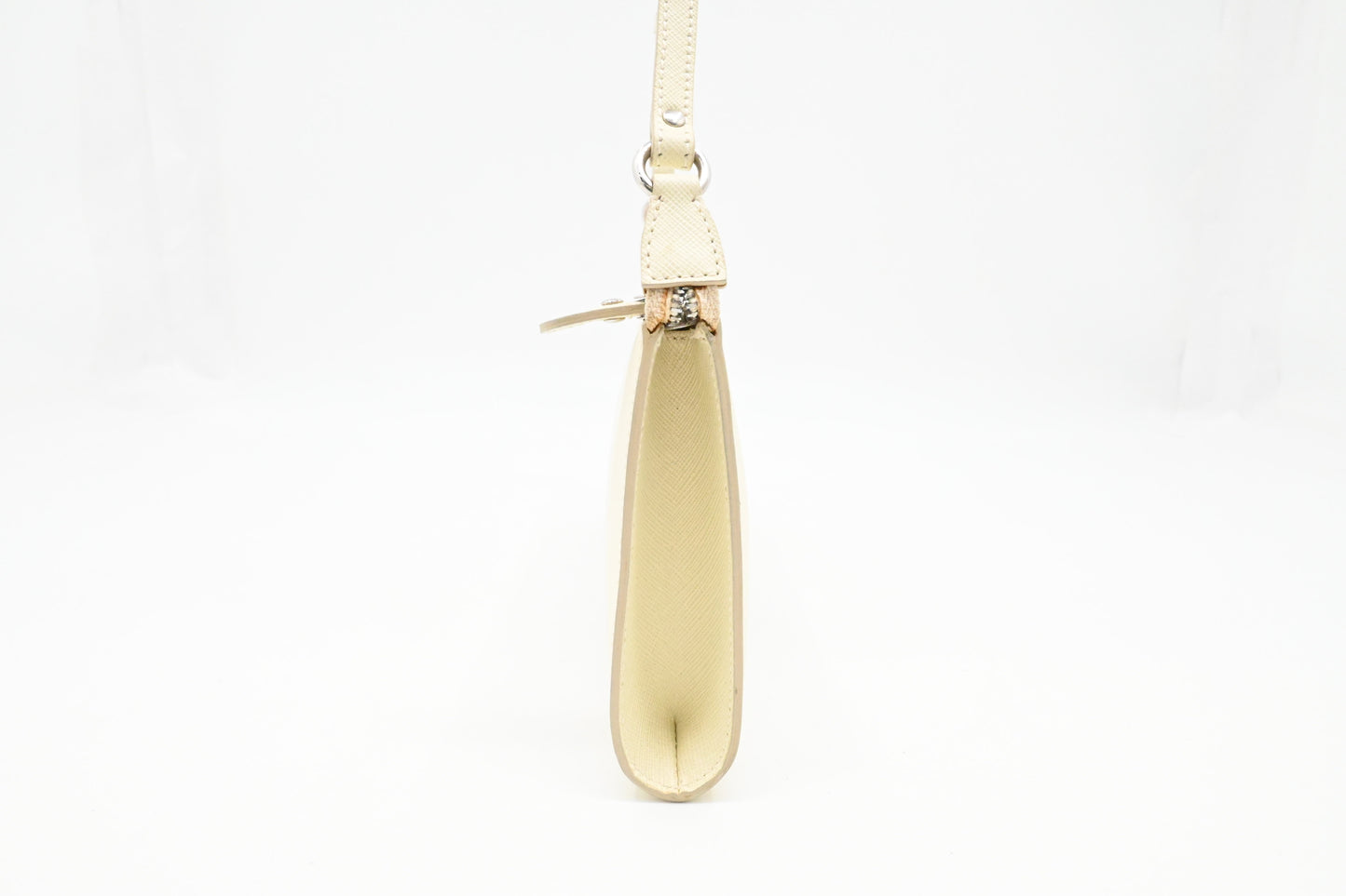 Ferragamo Shoulder Pouch in White Leather