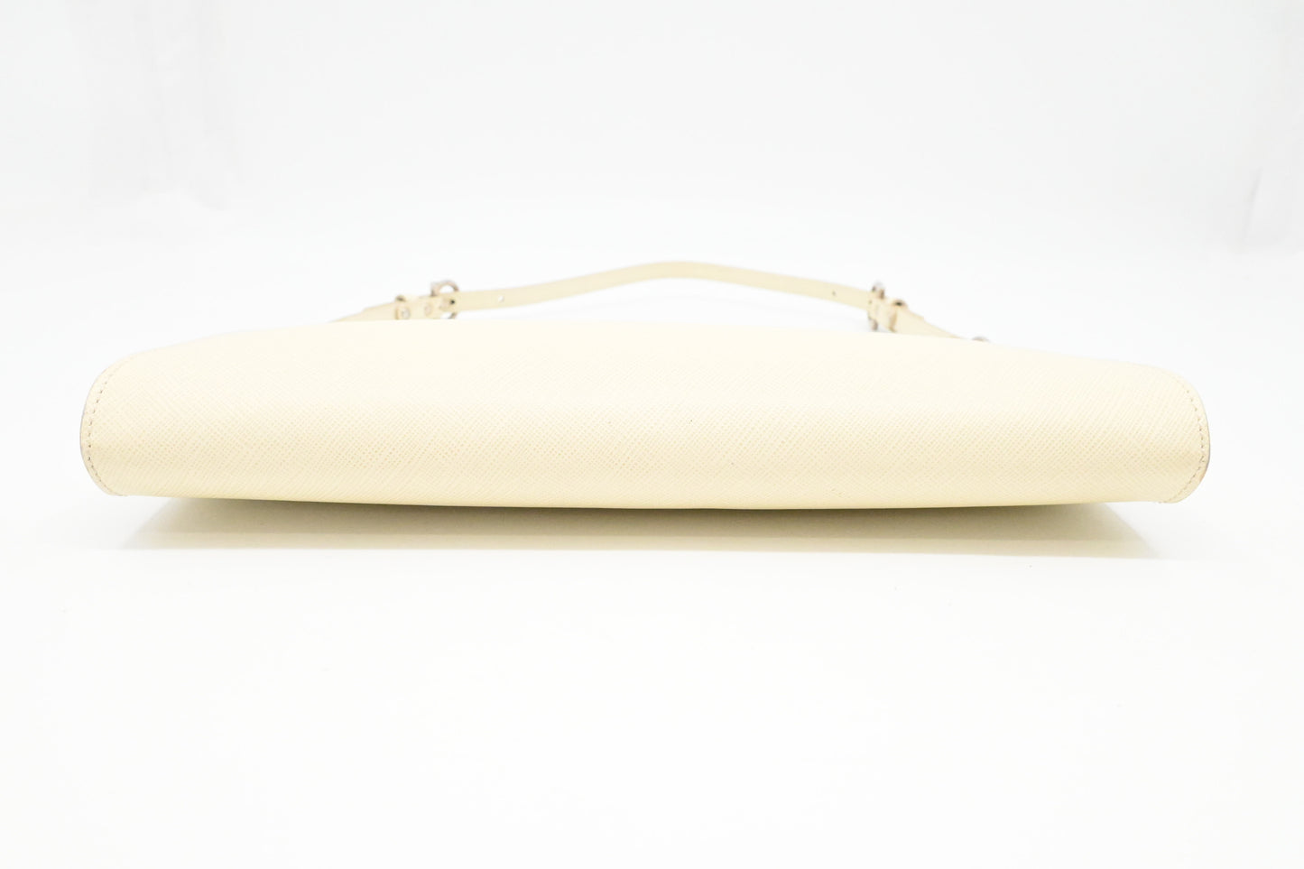 Ferragamo Shoulder Pouch in White Leather
