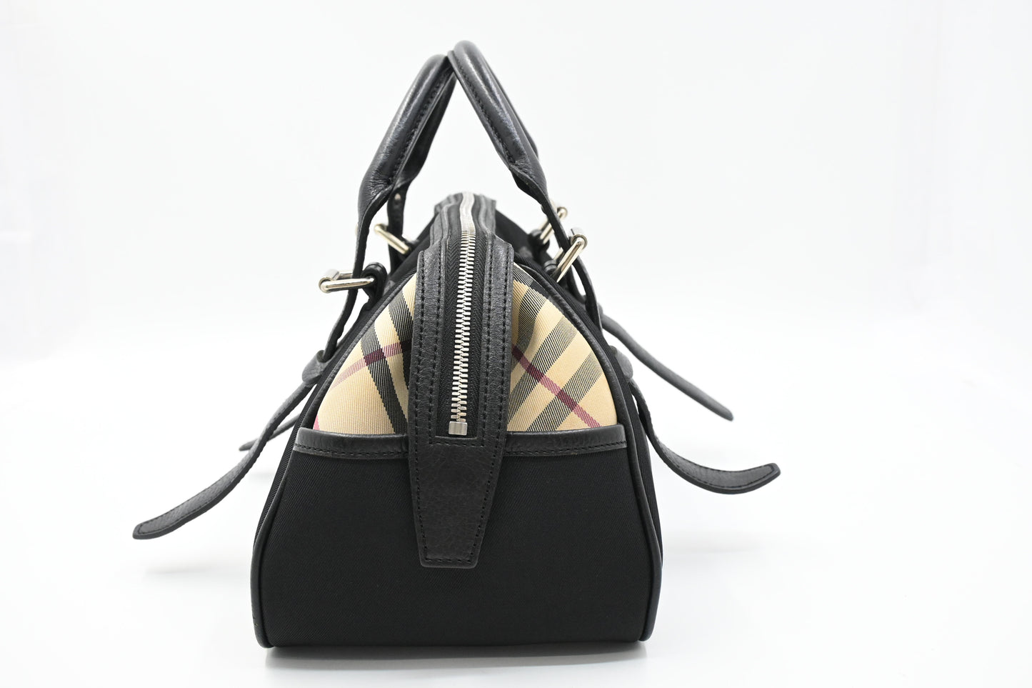 Burberry Mini Boston Bag in Black Nylon