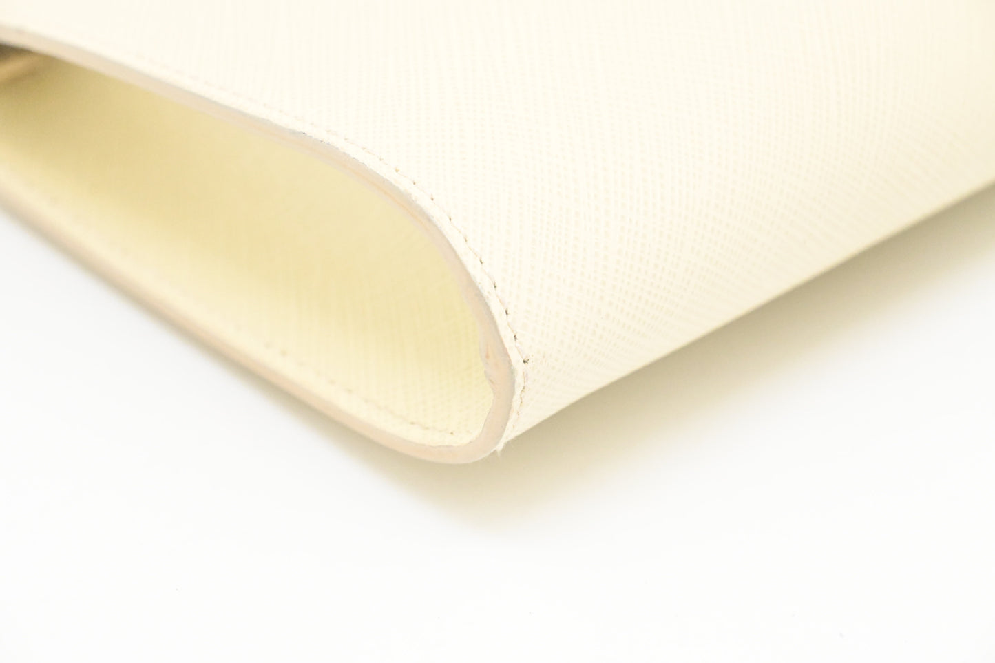 Ferragamo Shoulder Pouch in White Leather