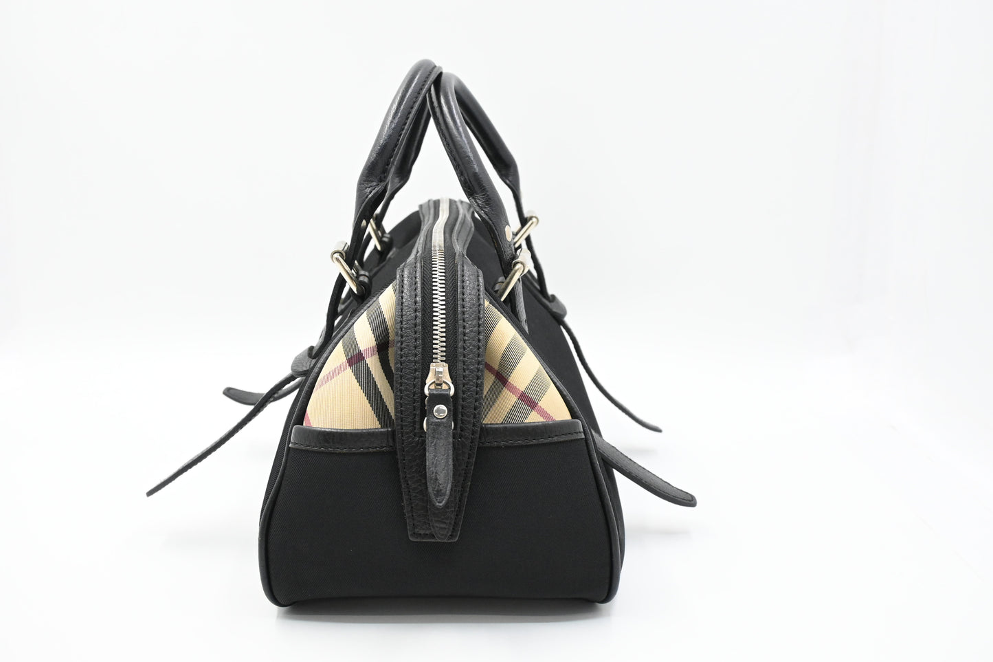 Burberry Mini Boston Bag in Black Nylon
