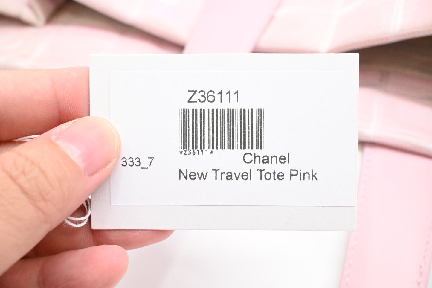 Chanel New Travel Line Tote in Pink Canvas