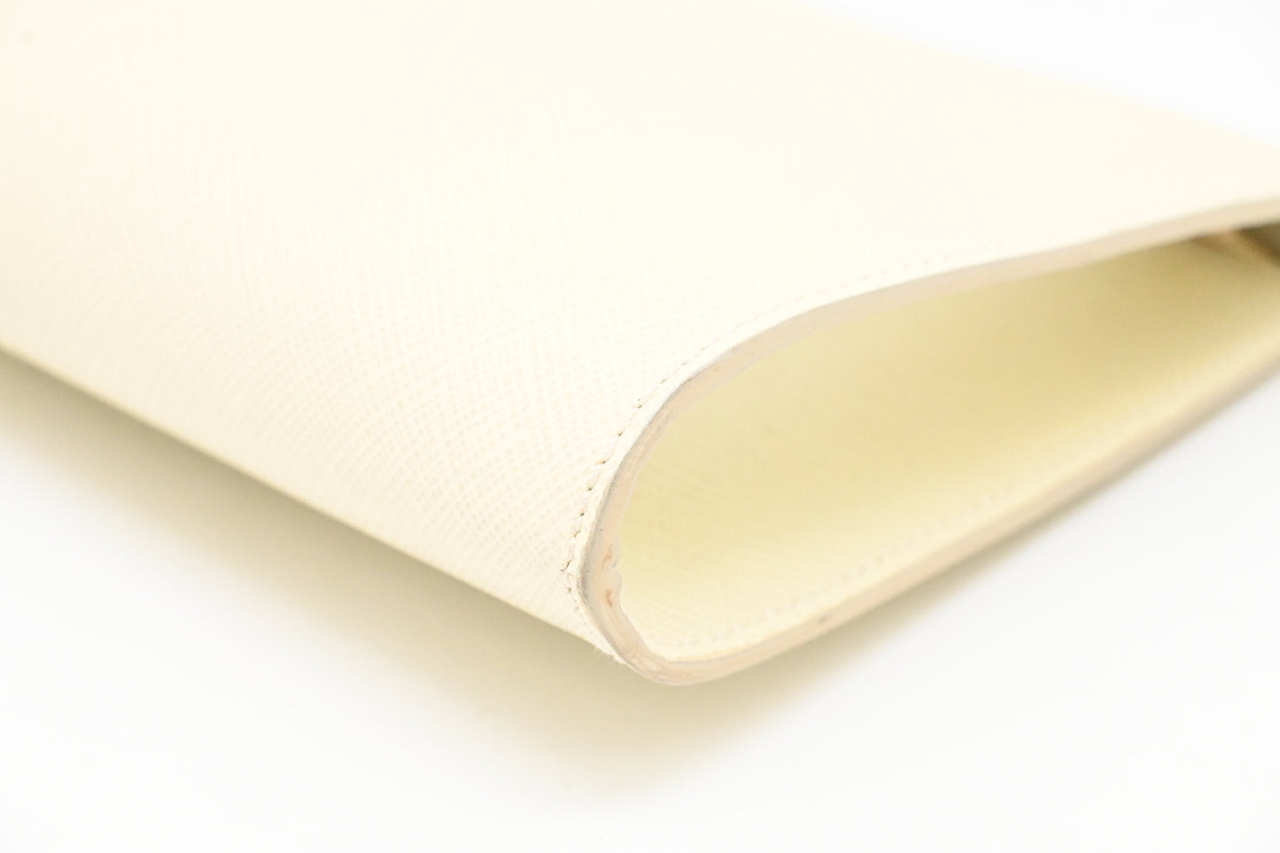 Ferragamo Shoulder Pouch in White Leather