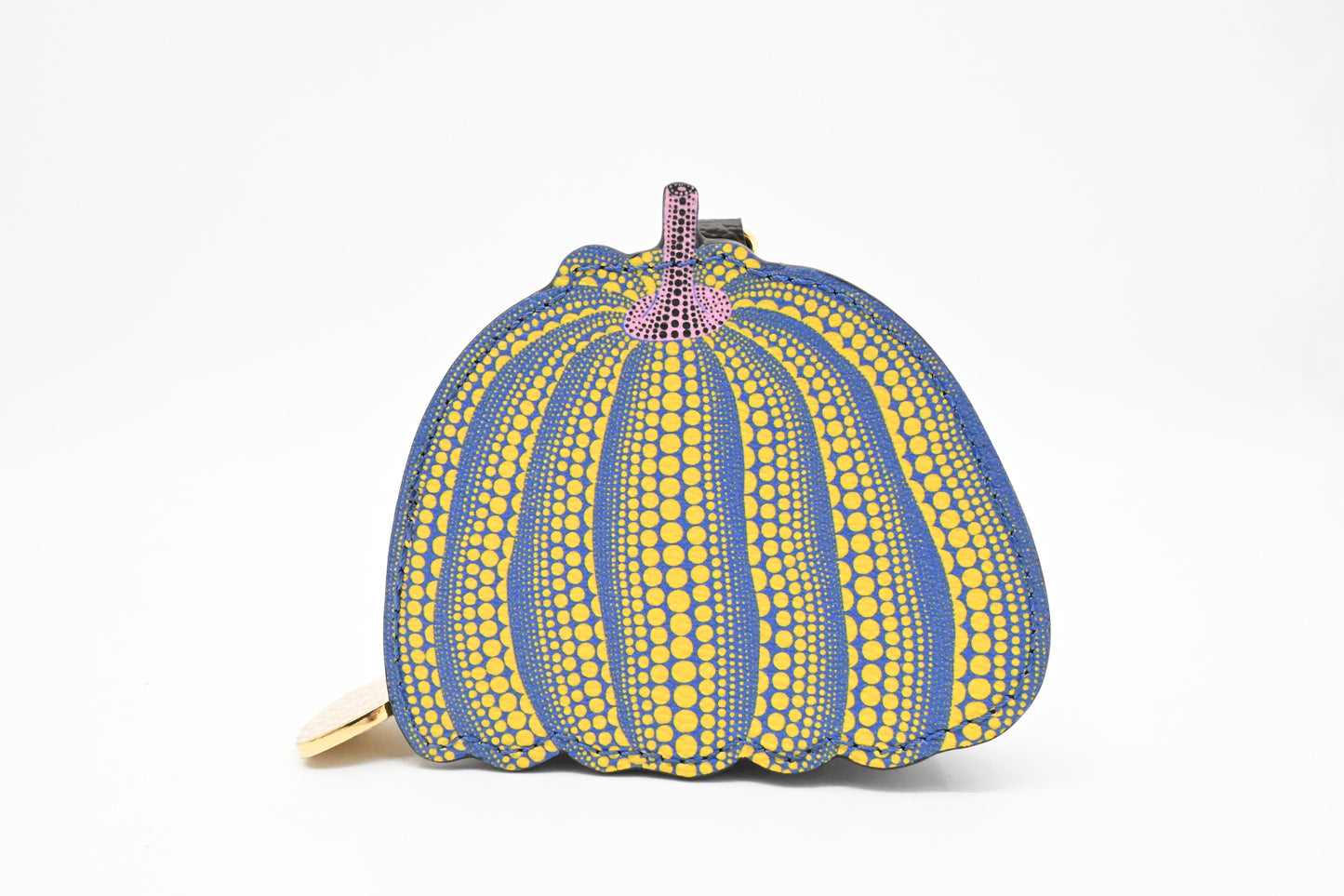 Louis Vuitton x Yayoi Kusama Pumpkin Key Case in Blue and Yellow Canvas