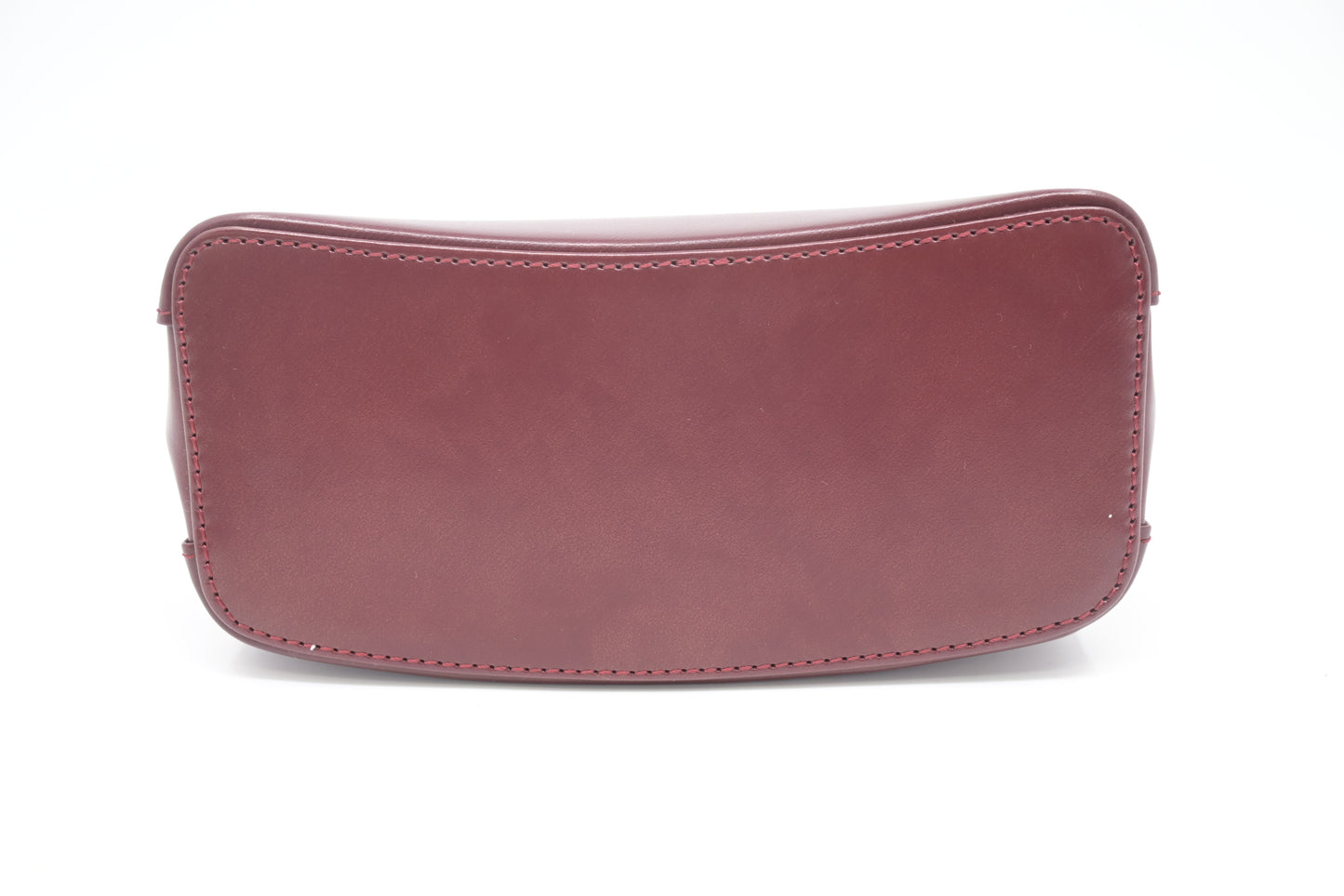 Cartier Folding Handbag in Burgundy Leather