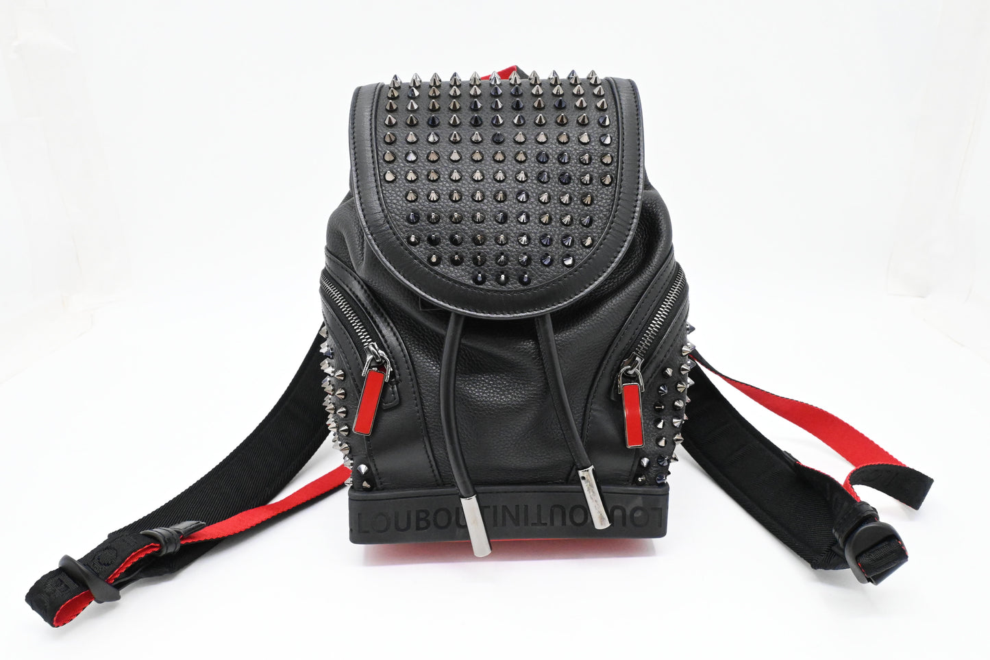 Louboutin Backpack in Black Studded Leather