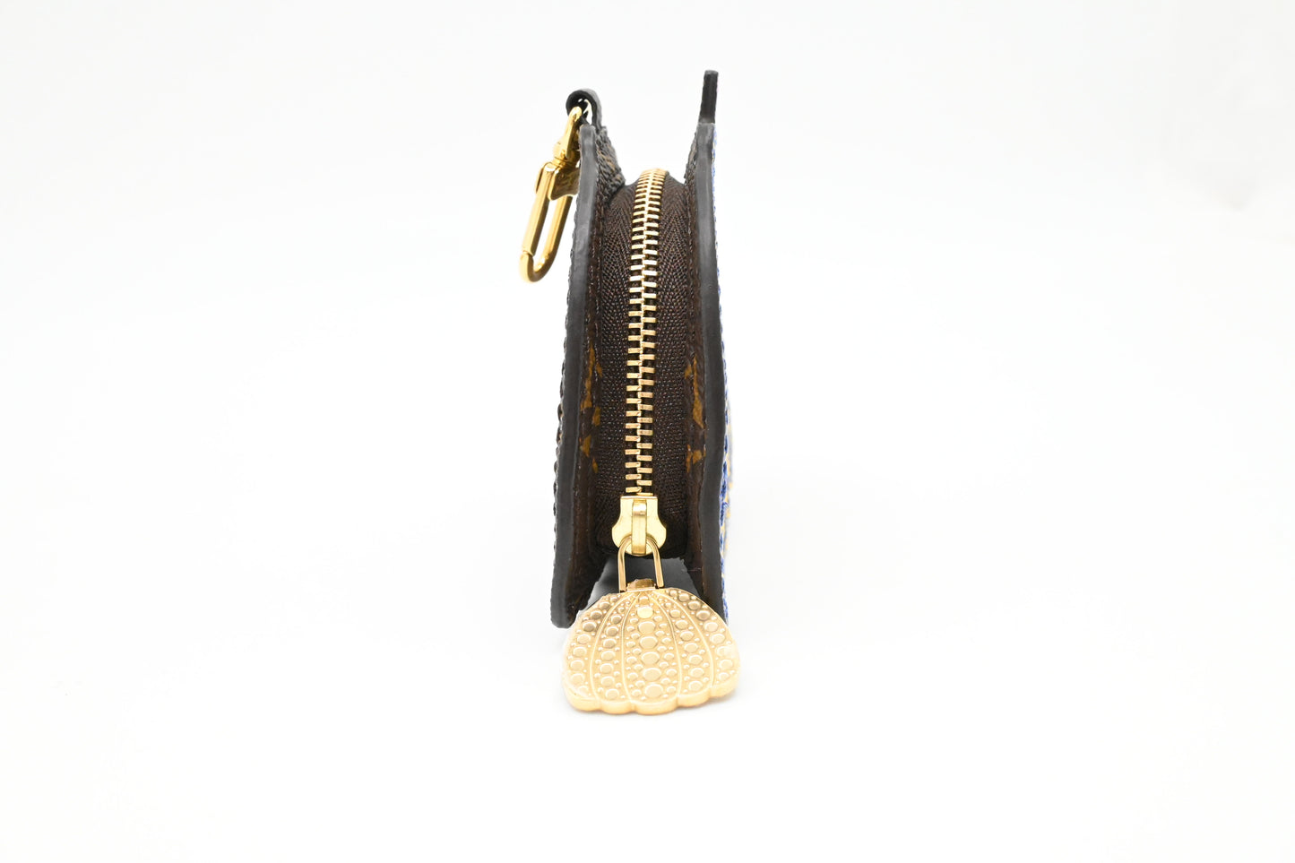 Louis Vuitton x Yayoi Kusama Pumpkin Key Case in Blue and Yellow Canvas