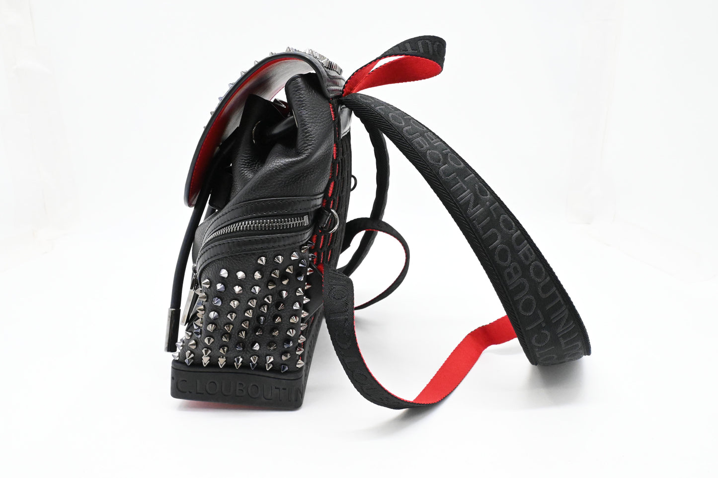 Louboutin Backpack in Black Studded Leather