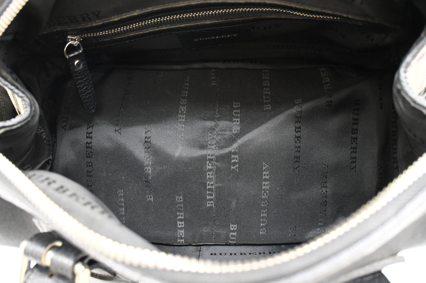 Burberry Mini Boston Bag in Black Nylon