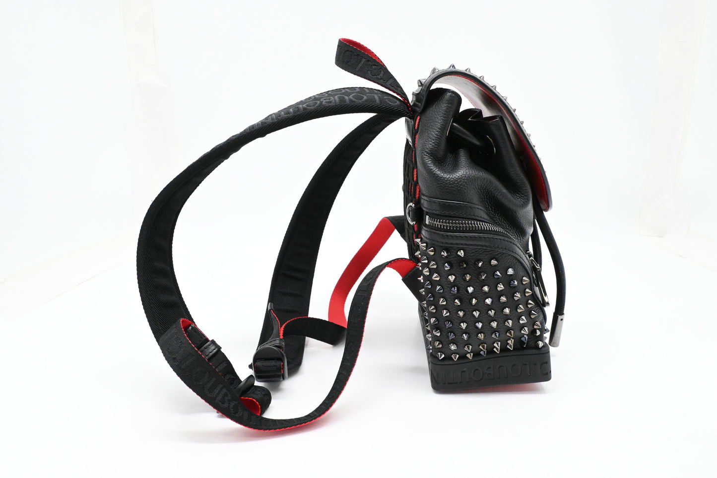 Louboutin Backpack in Black Studded Leather