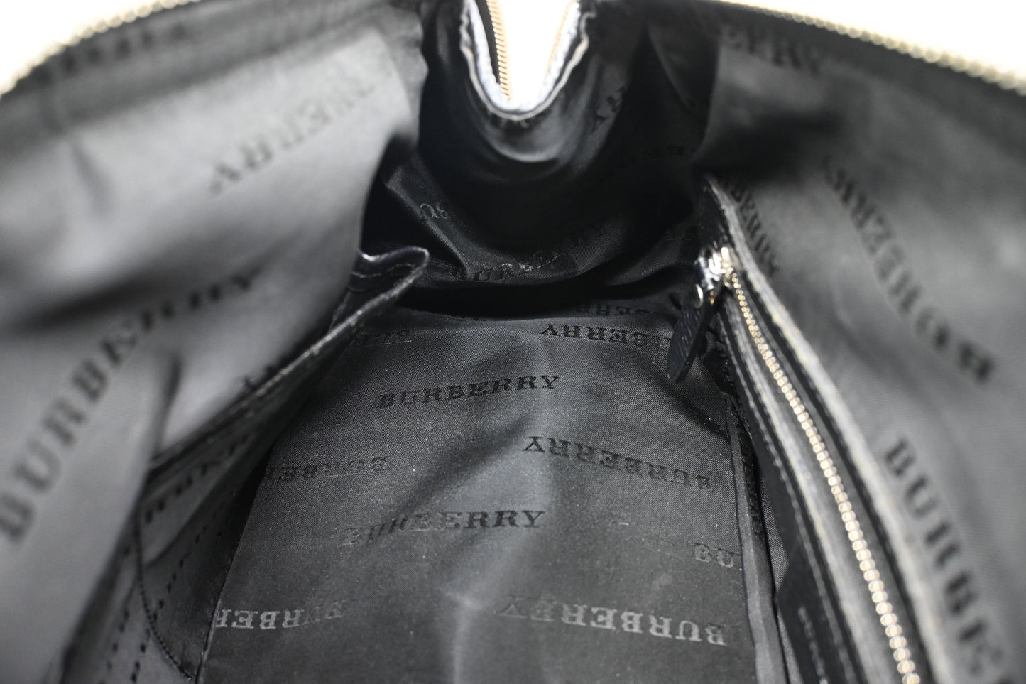 Burberry Mini Boston Bag in Black Nylon