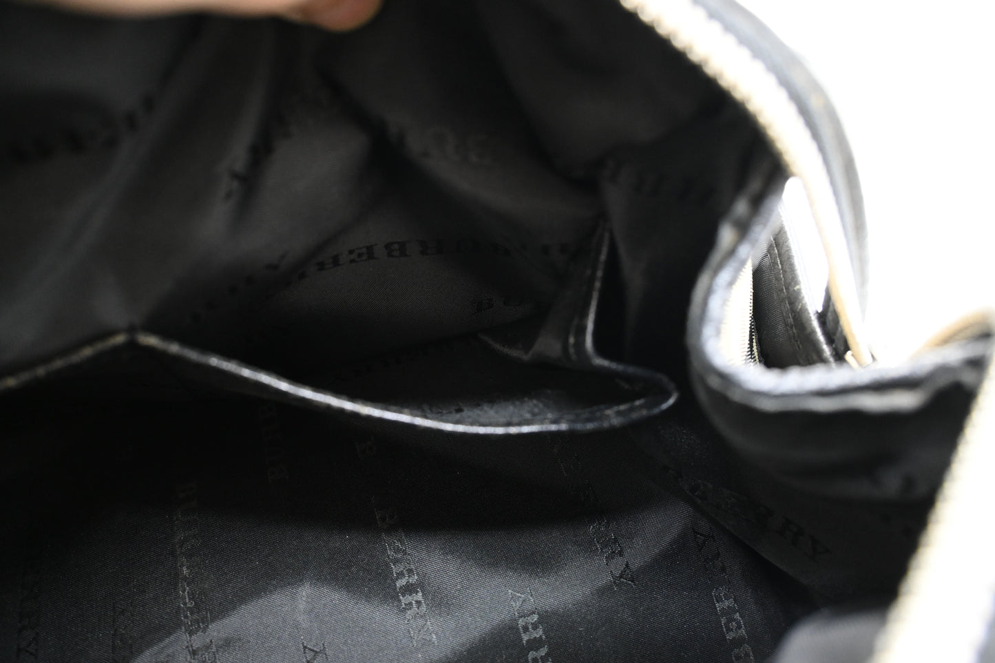 Burberry Mini Boston Bag in Black Nylon