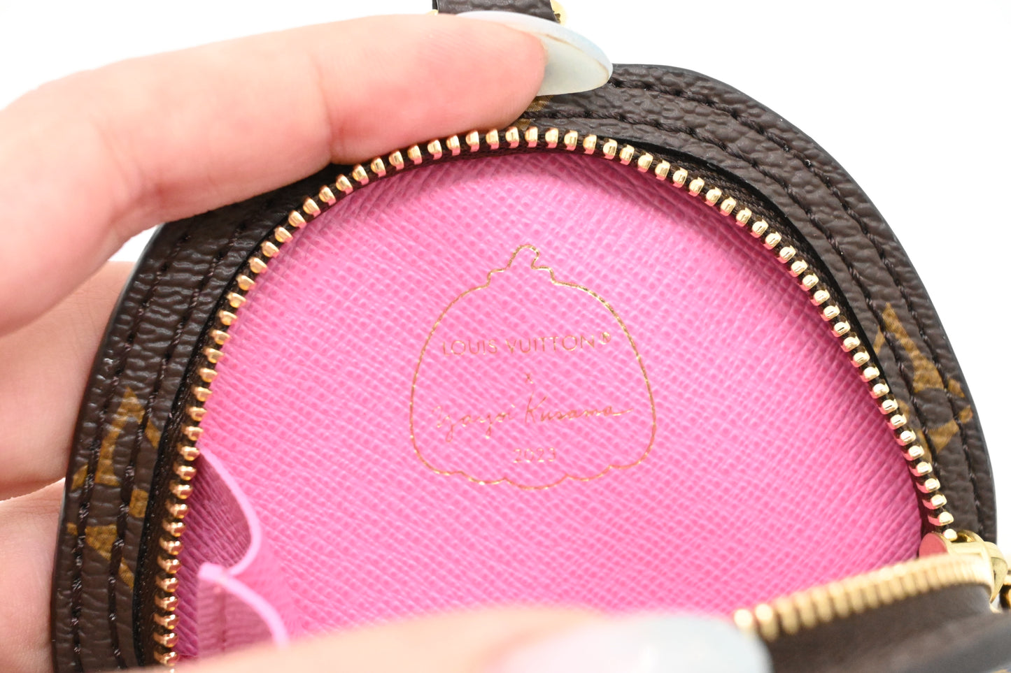 Louis Vuitton x Yayoi Kusama Pumpkin Key Case in Blue and Yellow Canvas