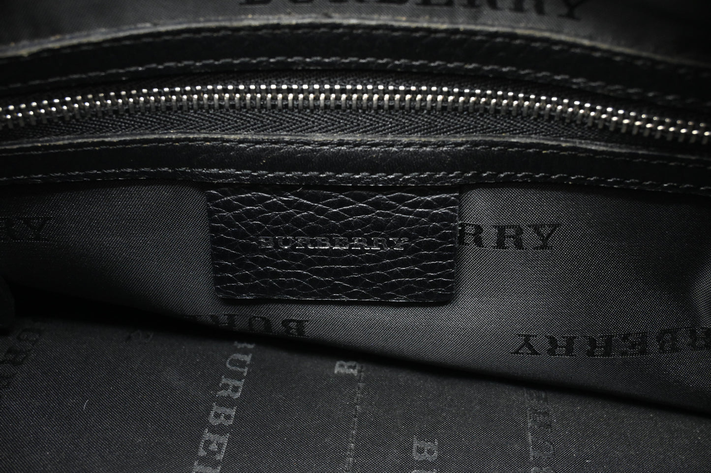 Burberry Mini Boston Bag in Black Nylon