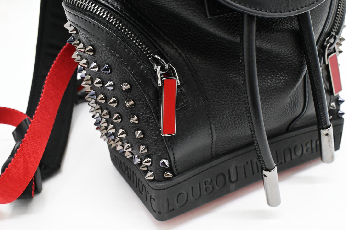 Louboutin Backpack in Black Studded Leather