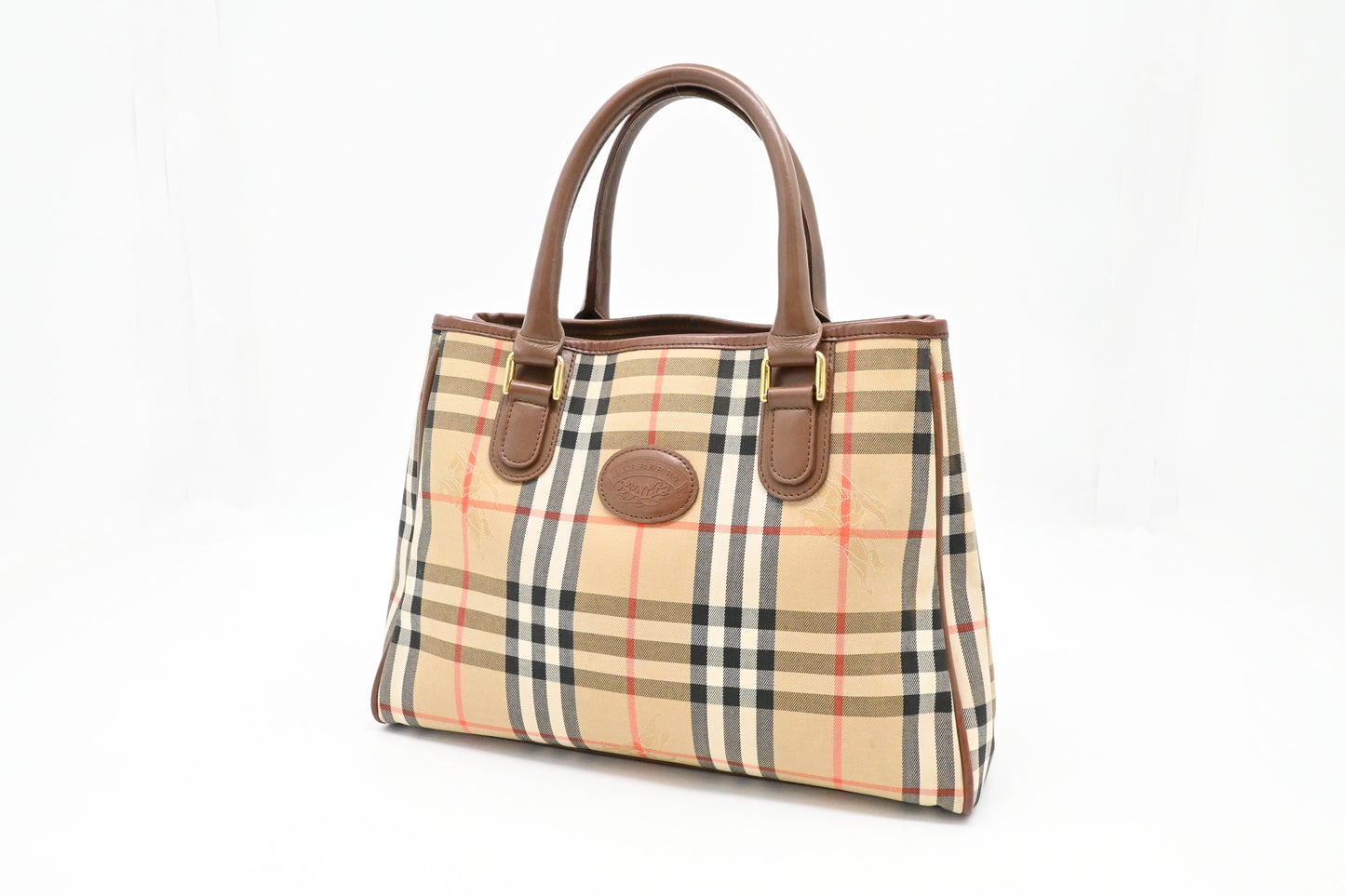 Burberry Handbag in Brown Check Canvas