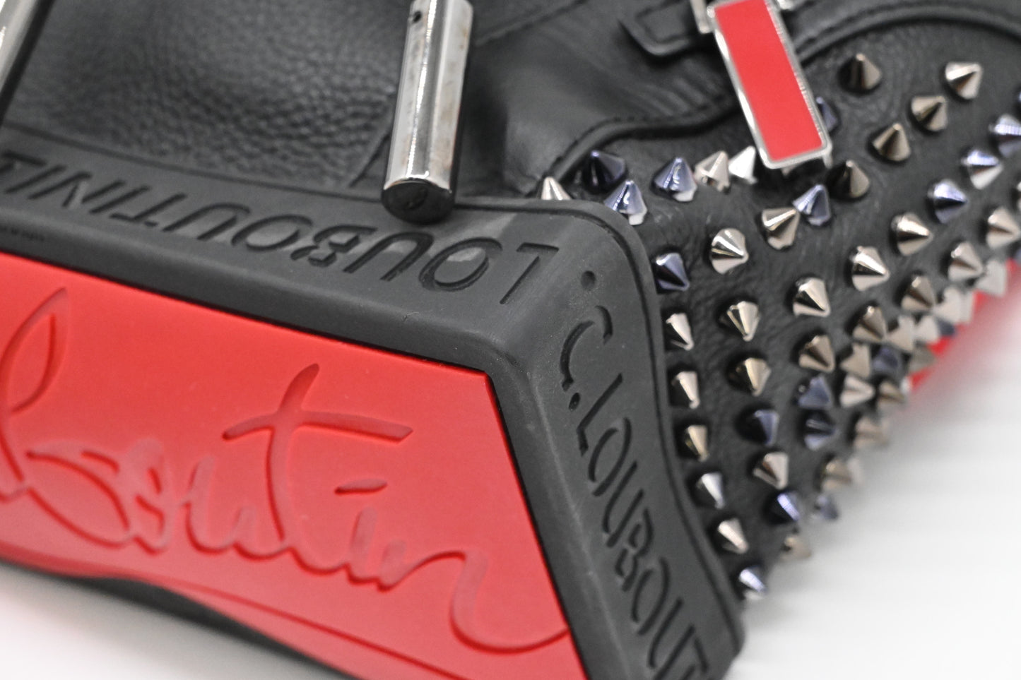 Louboutin Backpack in Black Studded Leather