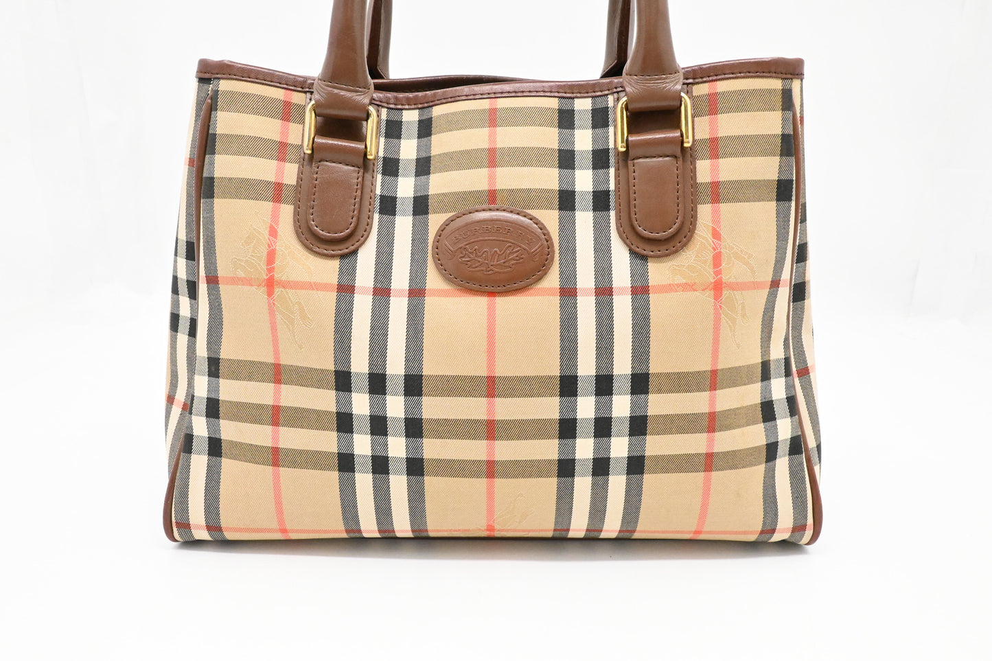 Burberry Handbag in Brown Check Canvas