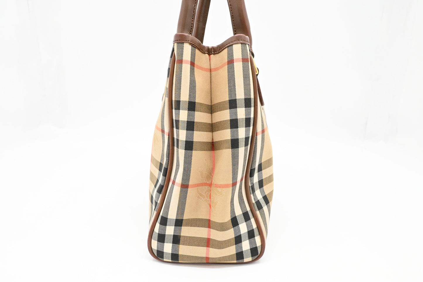 Burberry Handbag in Brown Check Canvas