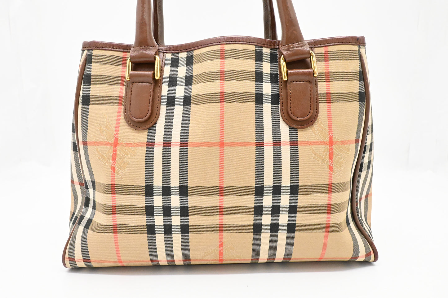 Burberry Handbag in Brown Check Canvas