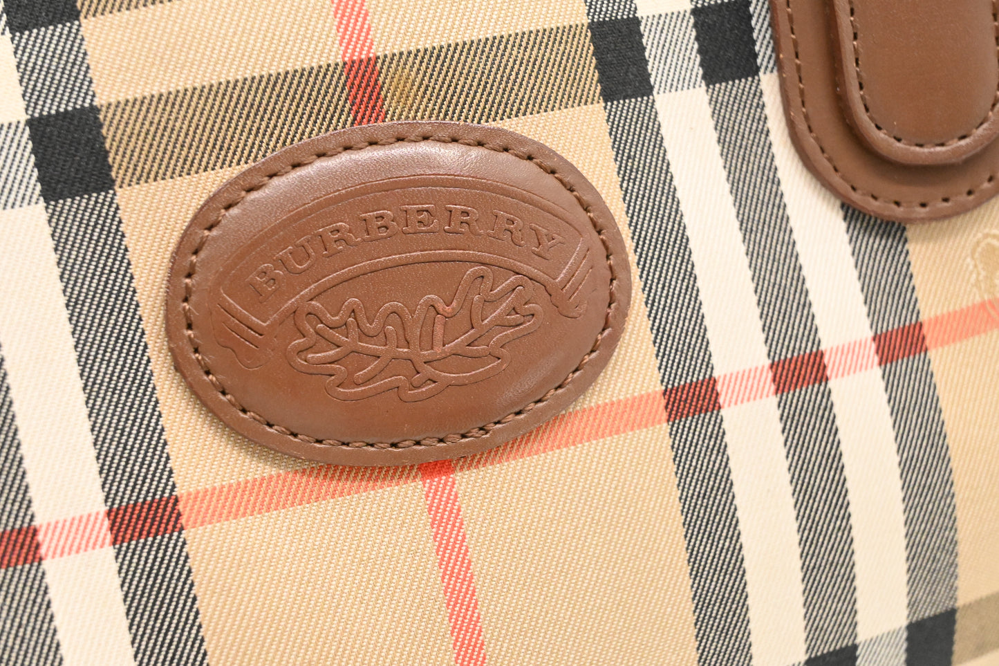 Burberry Handbag in Brown Check Canvas
