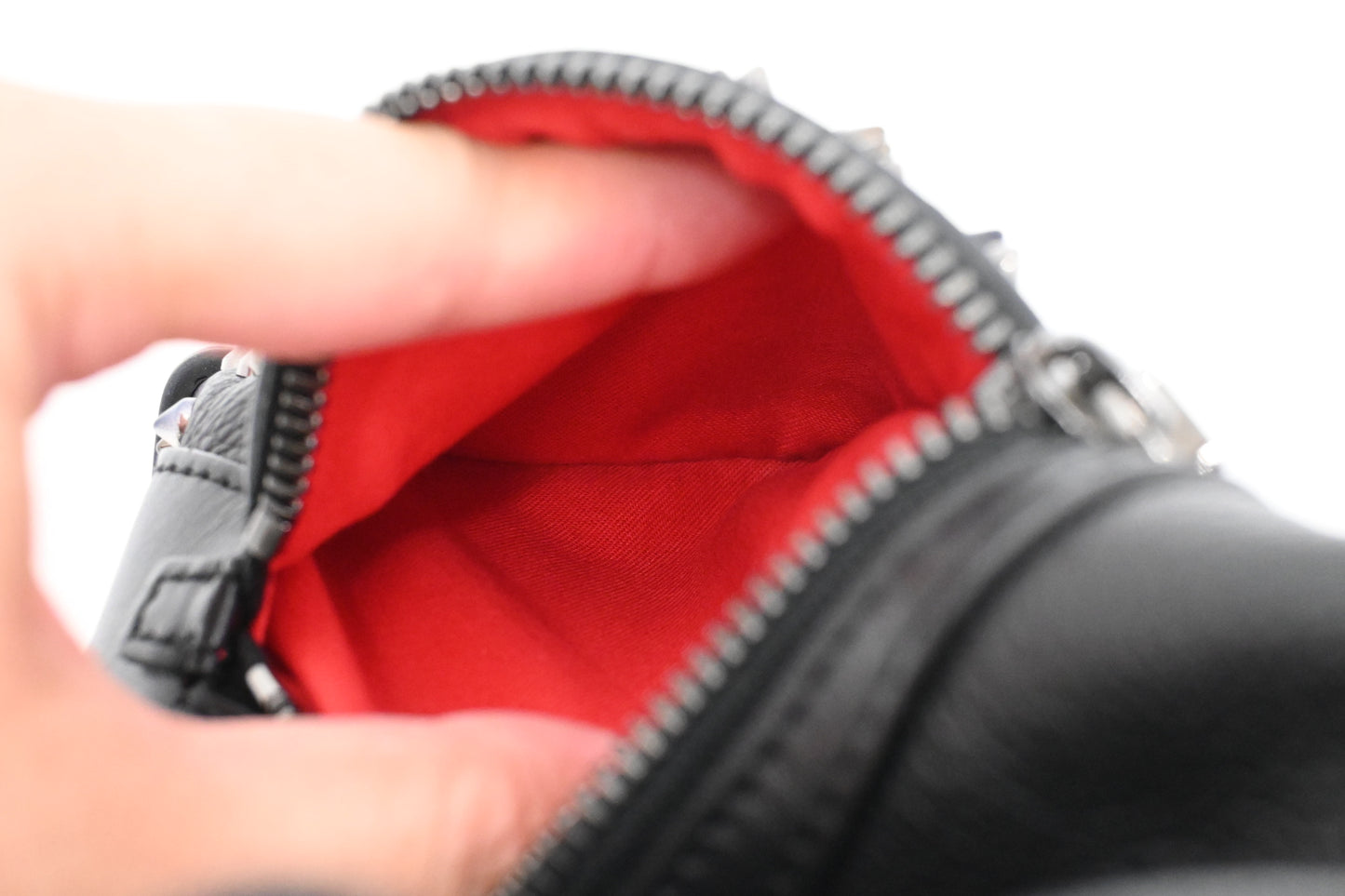Louboutin Backpack in Black Studded Leather