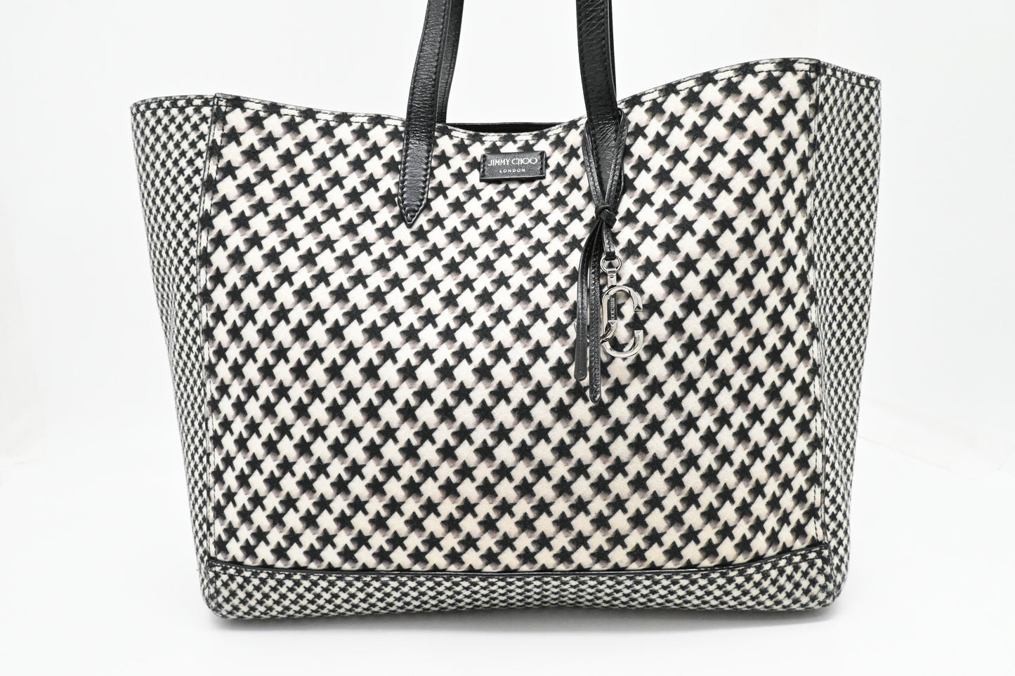 Jimmy Choo Laylin Tote in Star Houndstooth Wool