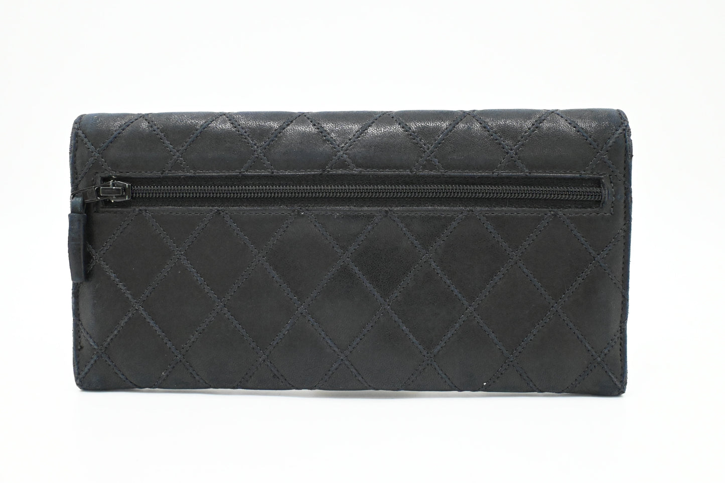 Chanel Long Wallet in Black Leather