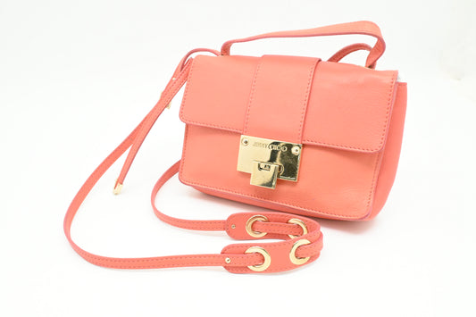 Jimmy Choo Crossbody 2way Bag in Pink Leather