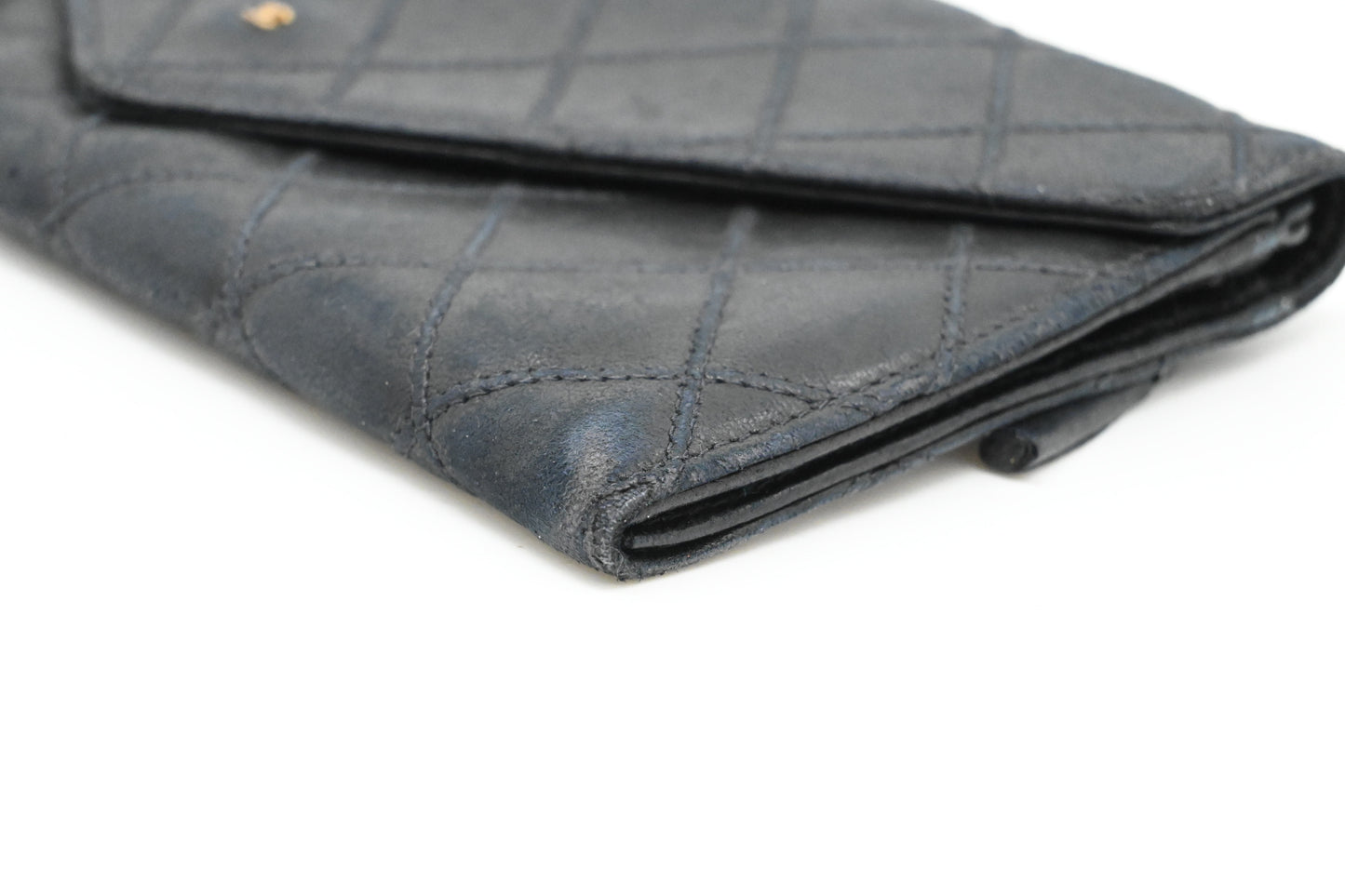 Chanel Long Wallet in Black Leather