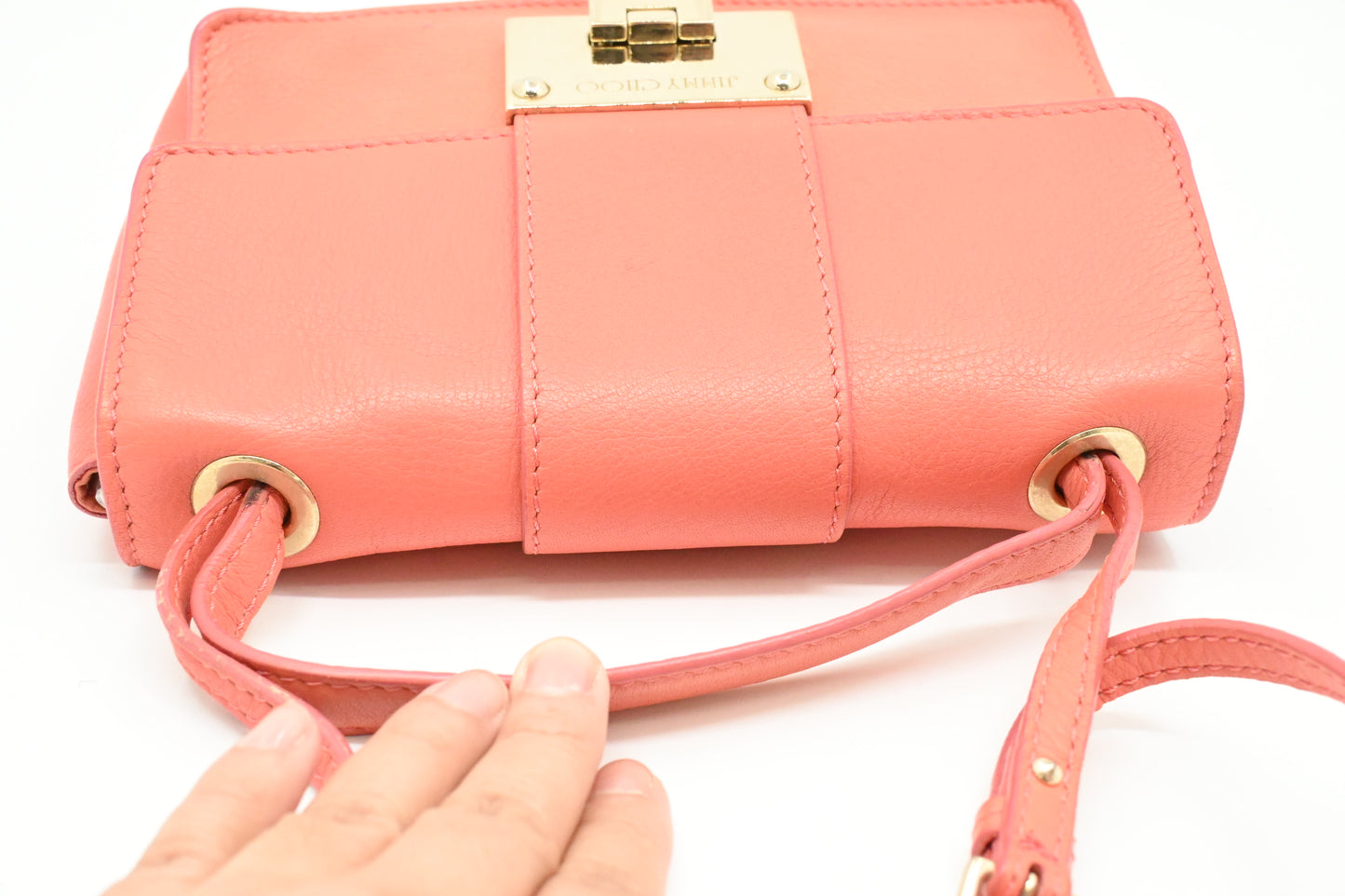 Jimmy Choo Rebel Crossbody Bag in Pink Leather