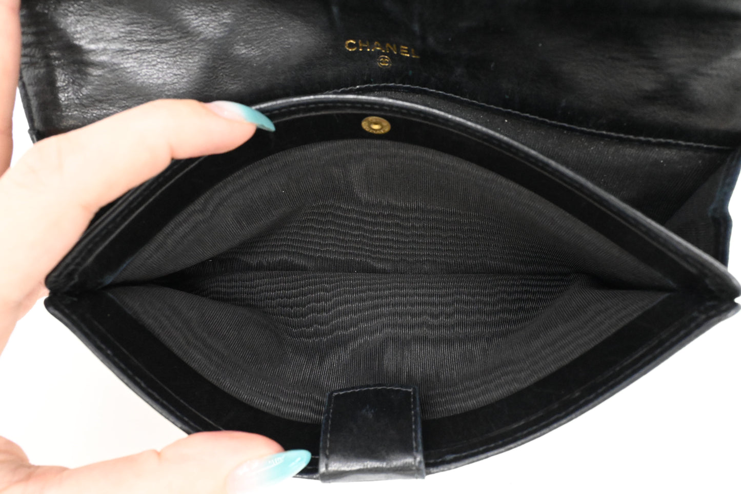 Chanel Long Wallet in Black Leather
