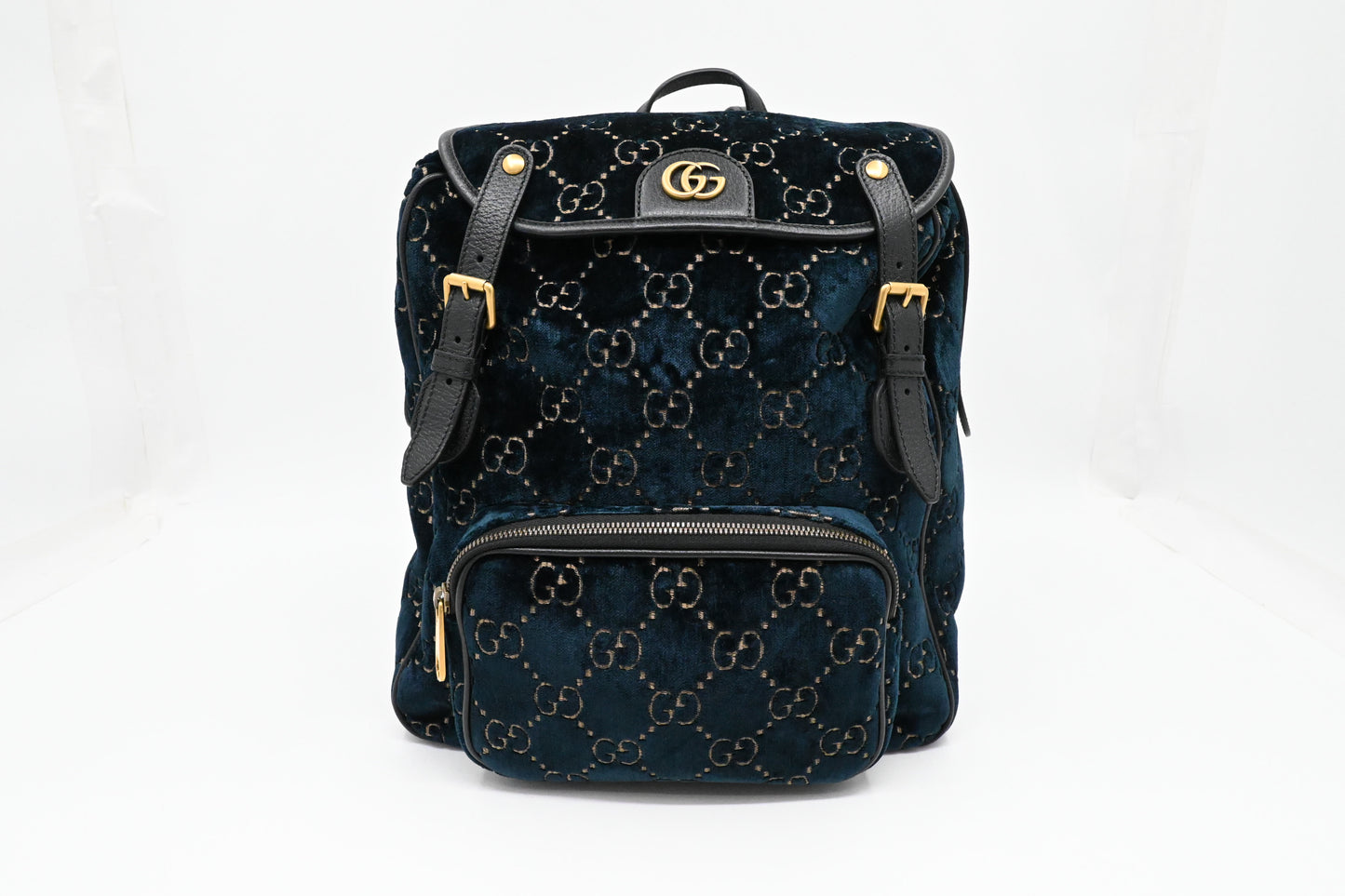 Gucci Backpack in GG Blue Velvet