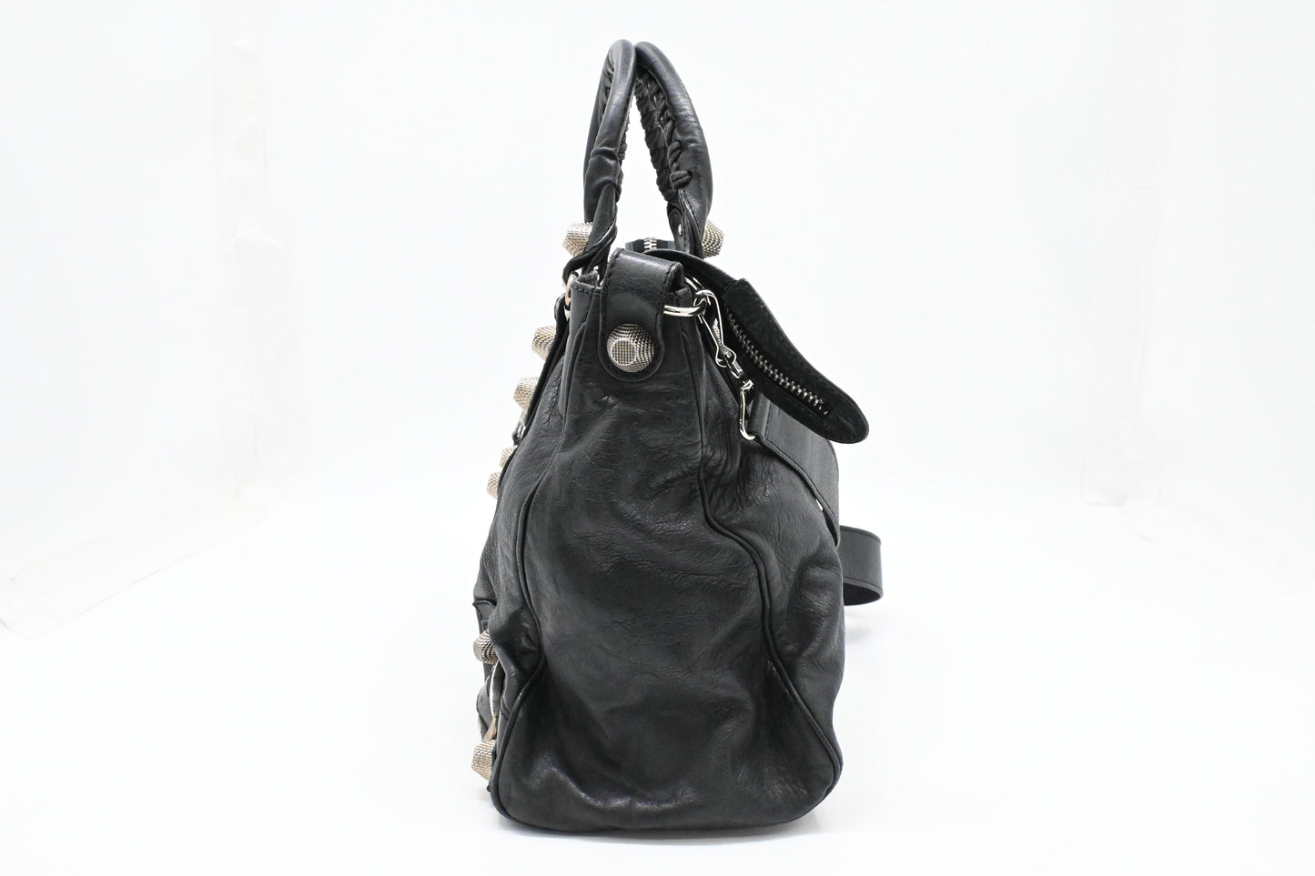 Balenciaga Giant Velo in Dark Blue Leather