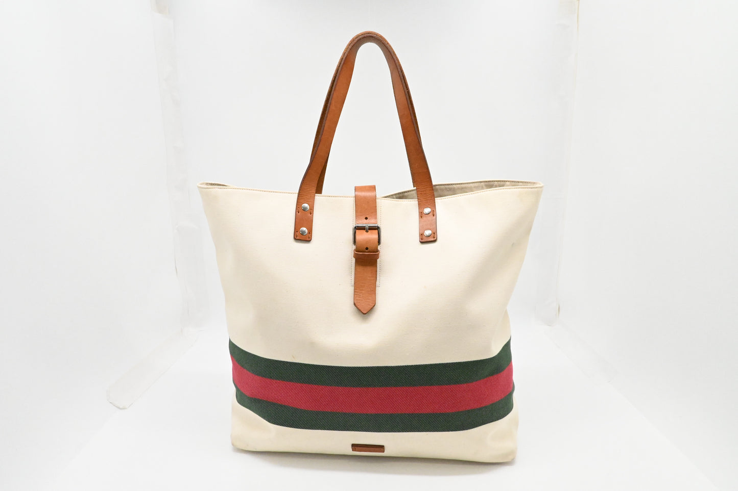 Gucci Tote Bag in White Canvas