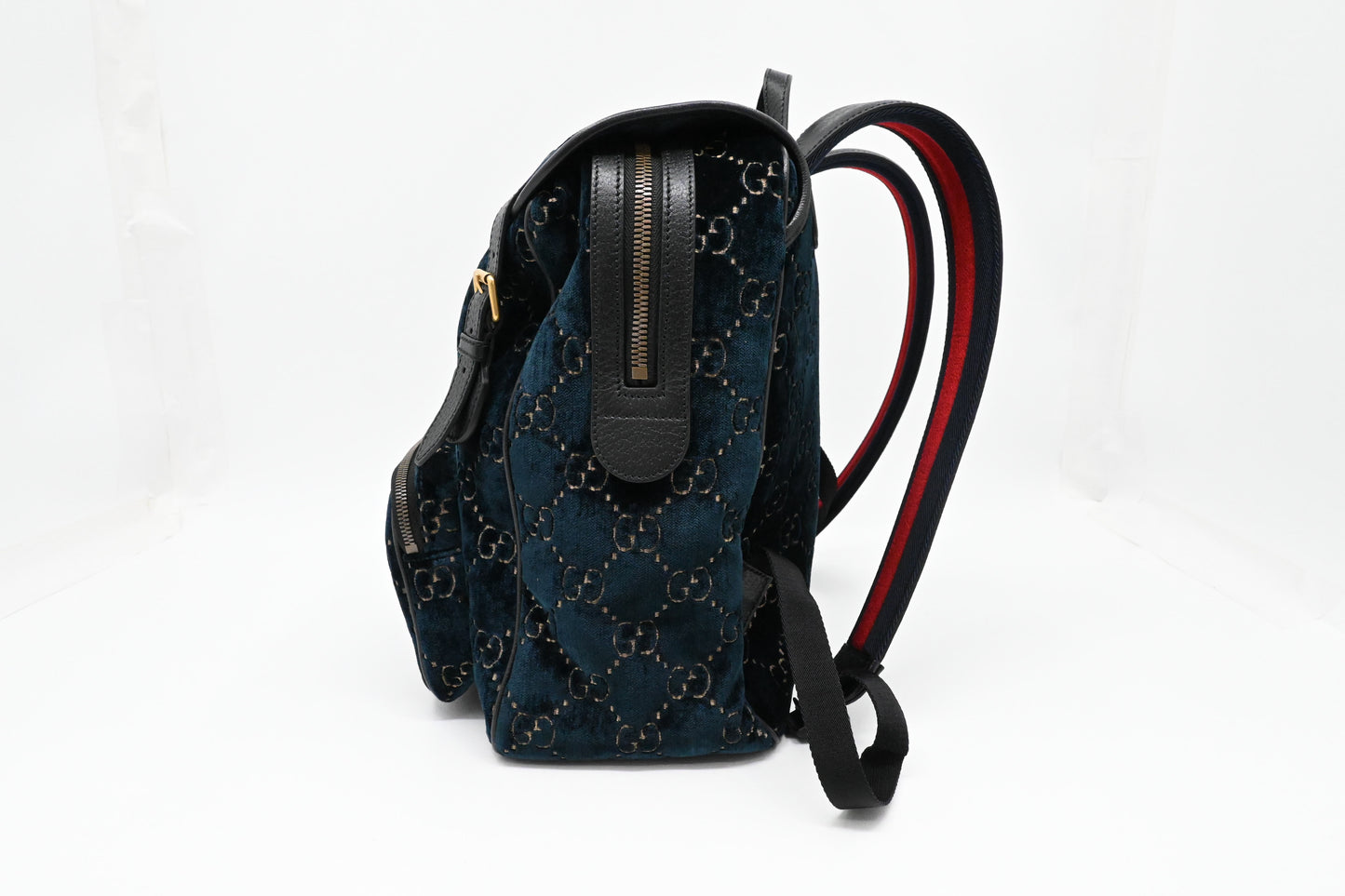 Gucci Backpack in GG Blue Velvet