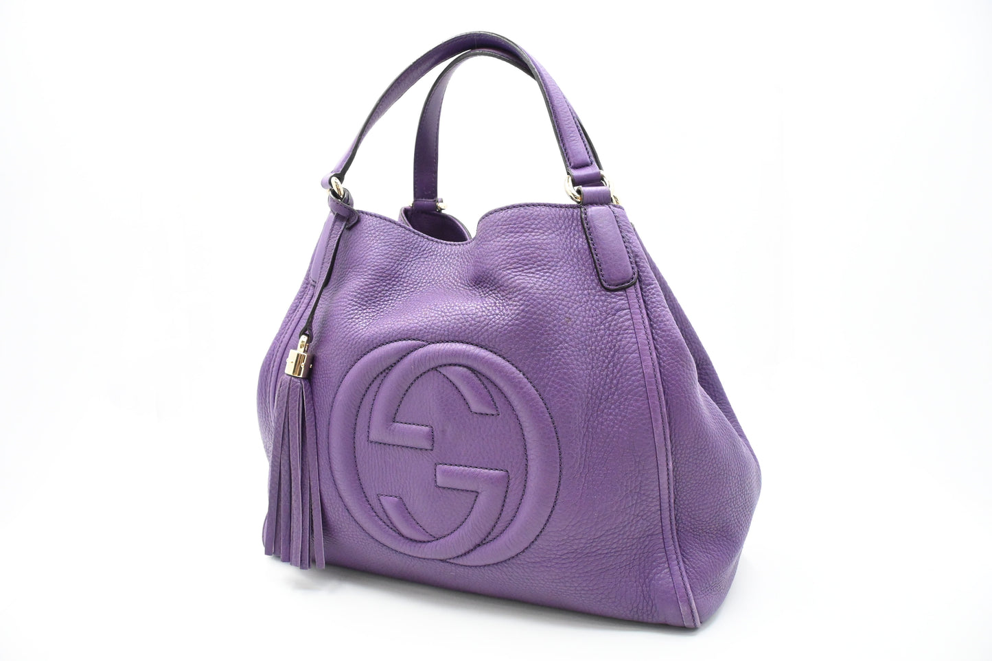 Gucci Soho Hobo Bag in Purple Leather