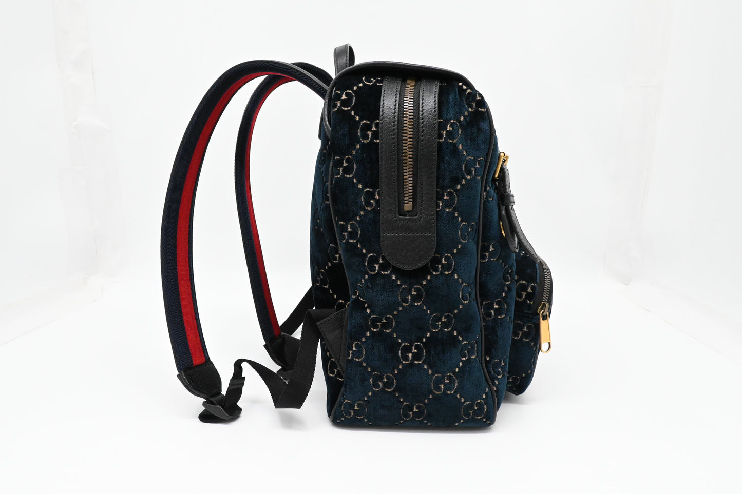 Gucci Backpack in GG Blue Velvet