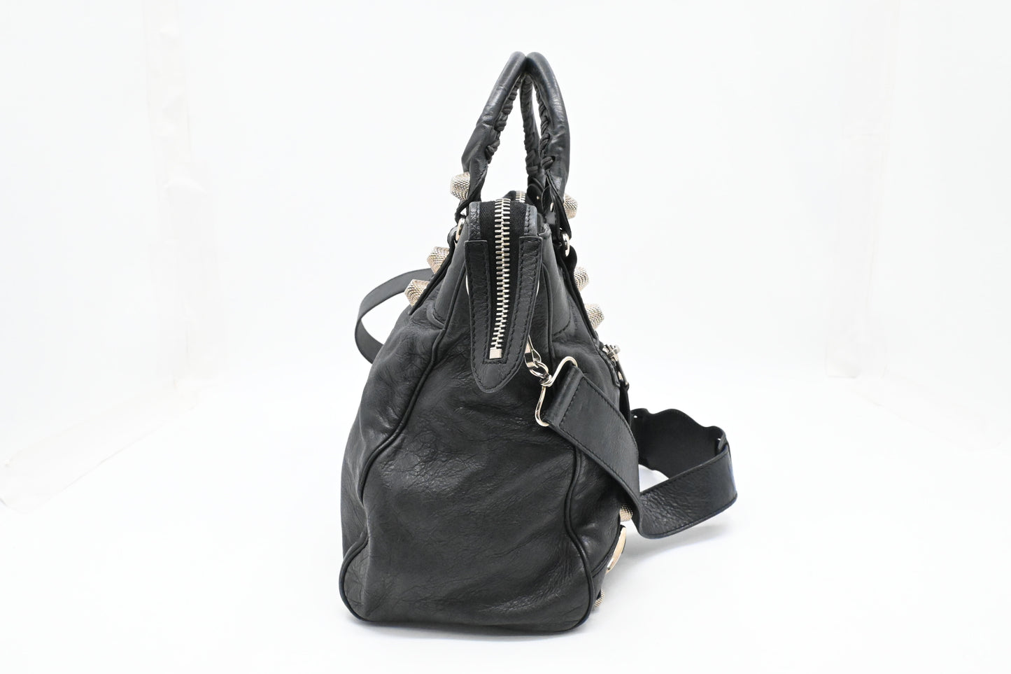 Balenciaga Giant Velo in Dark Blue Leather