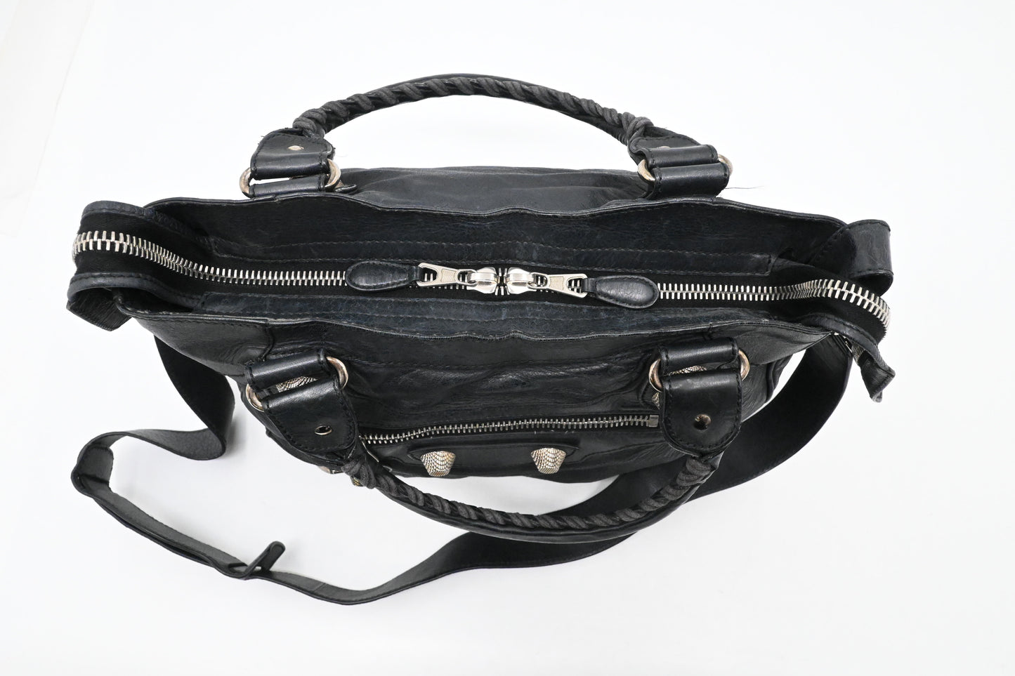 Balenciaga Giant Velo in Dark Blue Leather