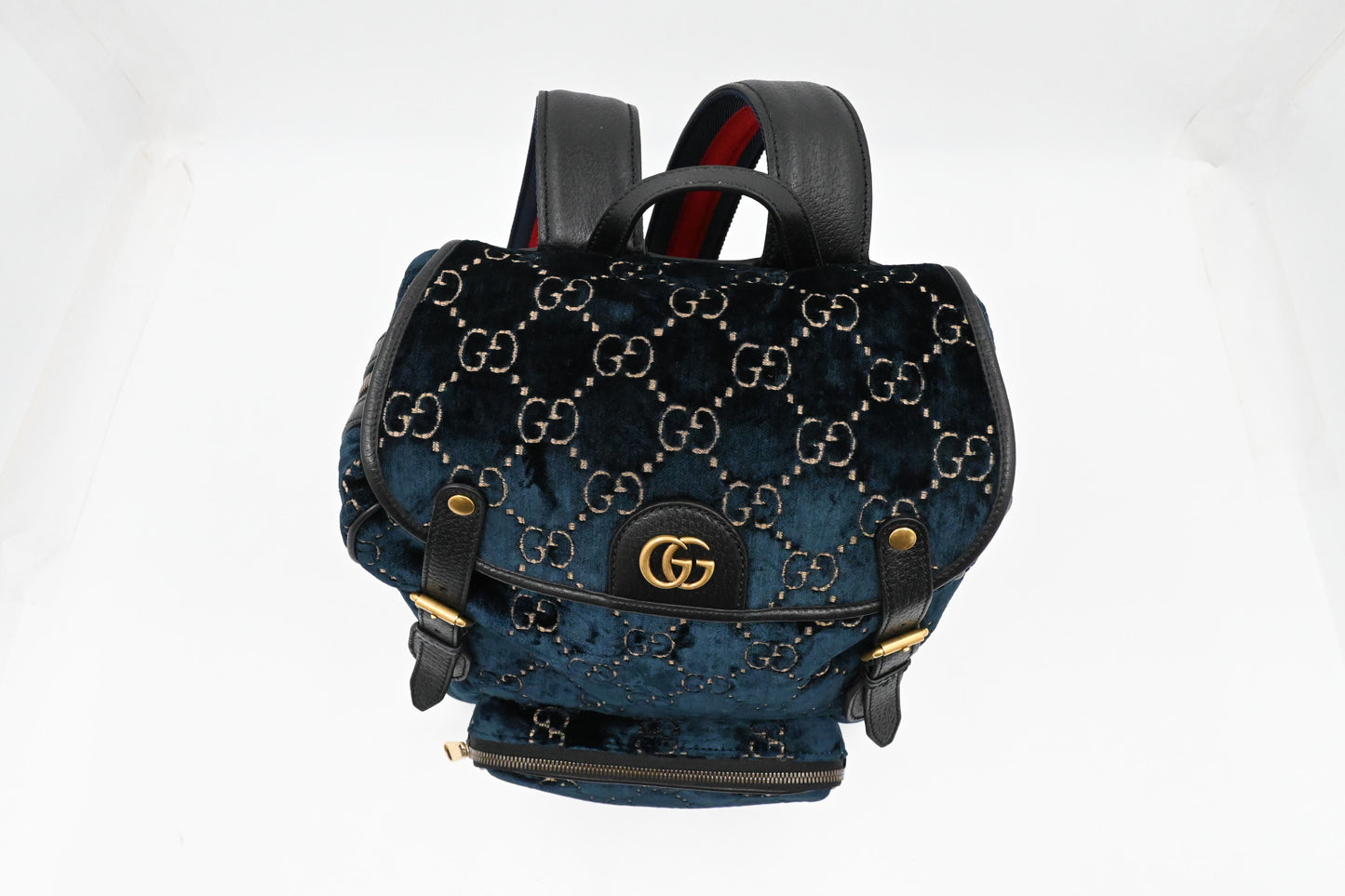 Gucci Backpack in GG Blue Velvet