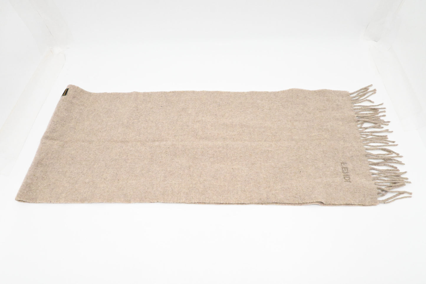 Fendi Scarf in Beige Wool