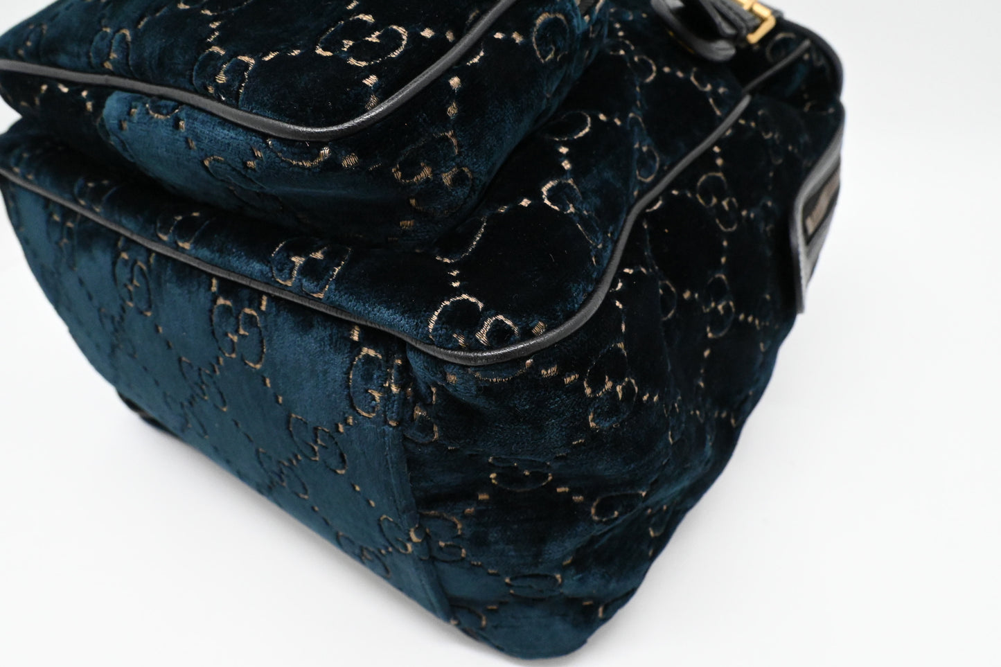 Gucci Backpack in GG Blue Velvet