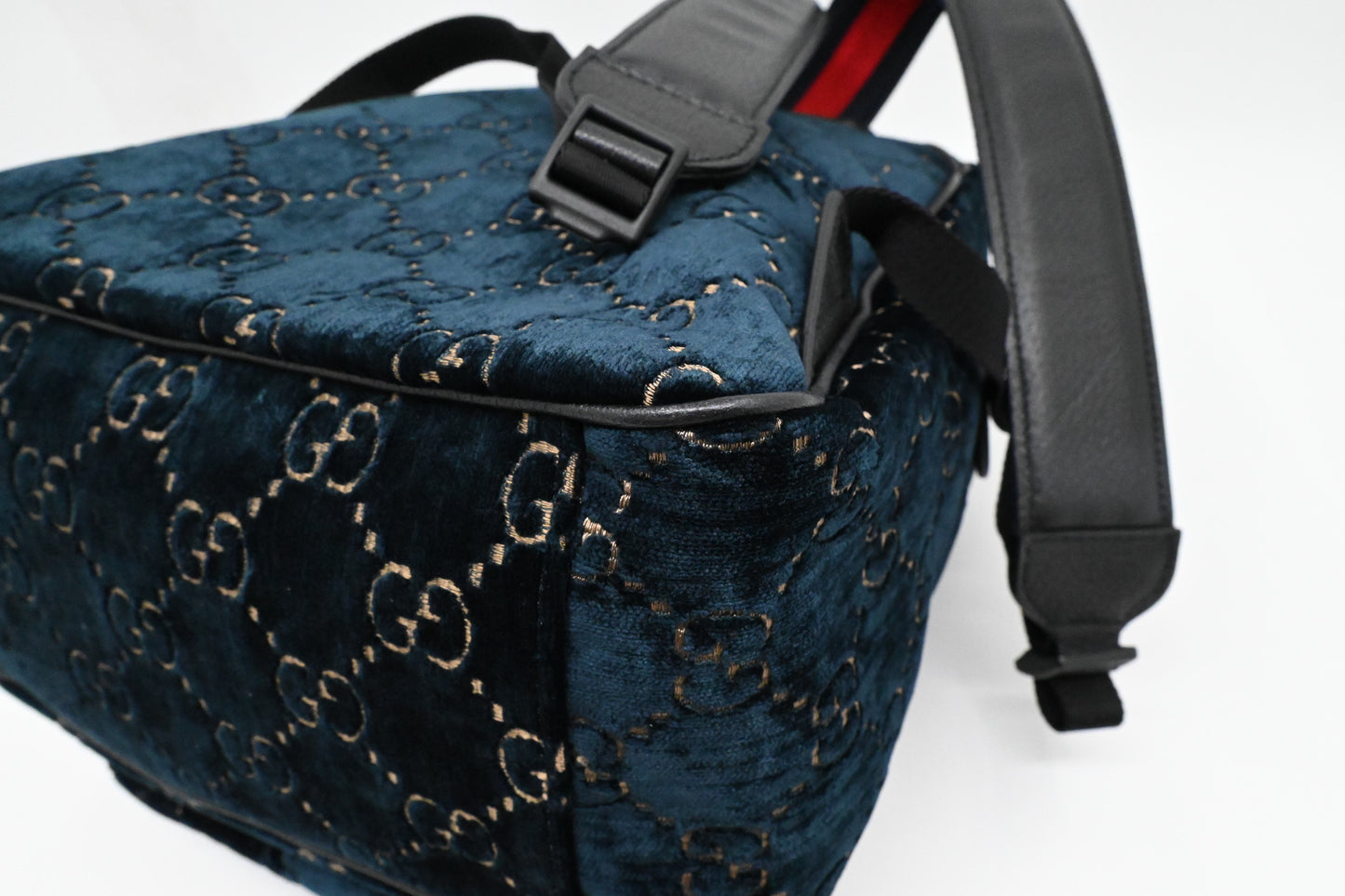 Gucci Backpack in GG Blue Velvet