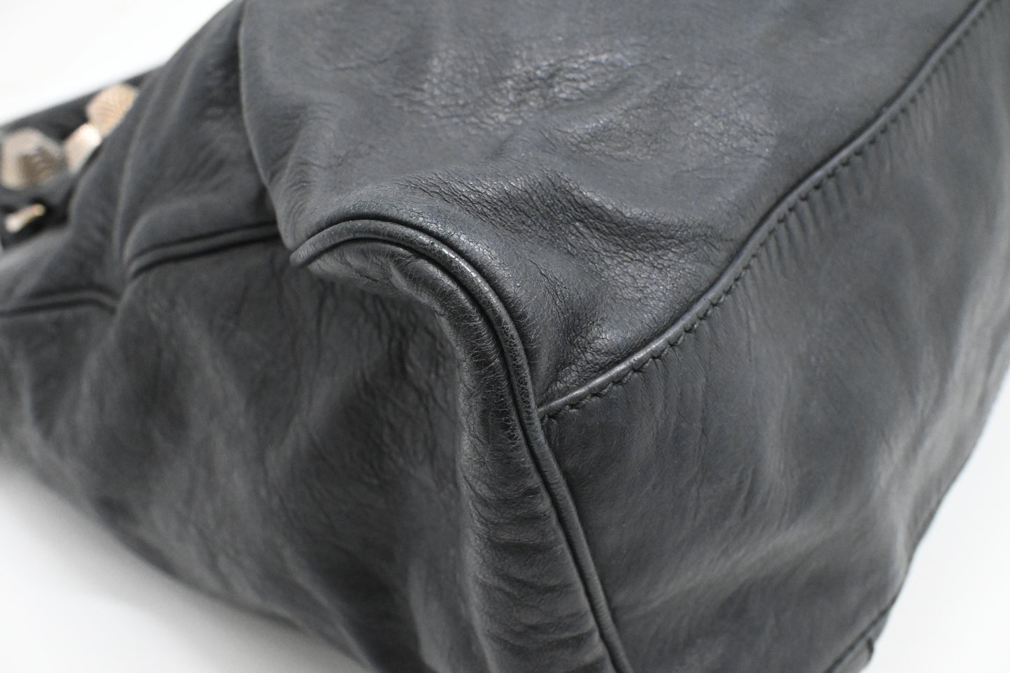 Balenciaga Giant Velo in Dark Blue Leather