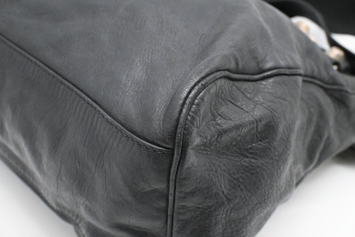 Balenciaga Giant Velo in Dark Blue Leather